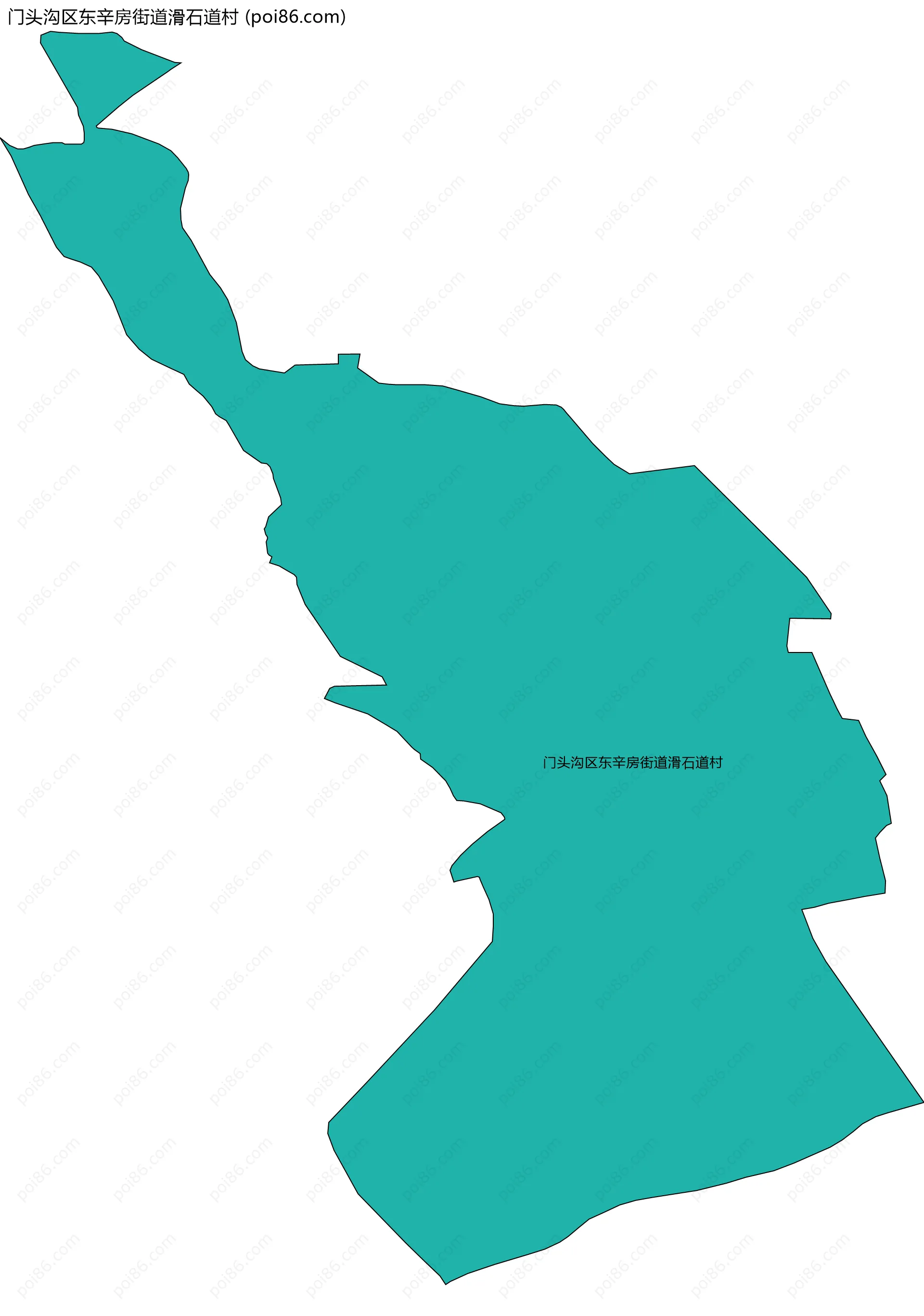 门头沟区东辛房街道滑石道村边界地图