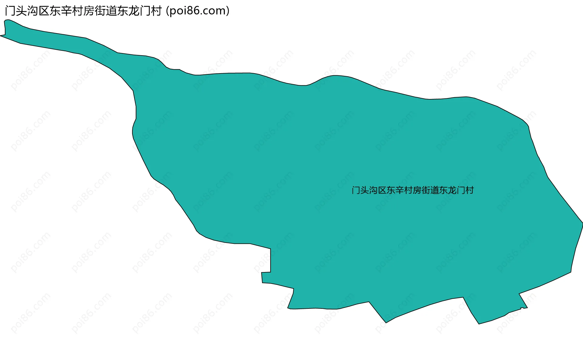 门头沟区东辛村房街道东龙门村边界地图
