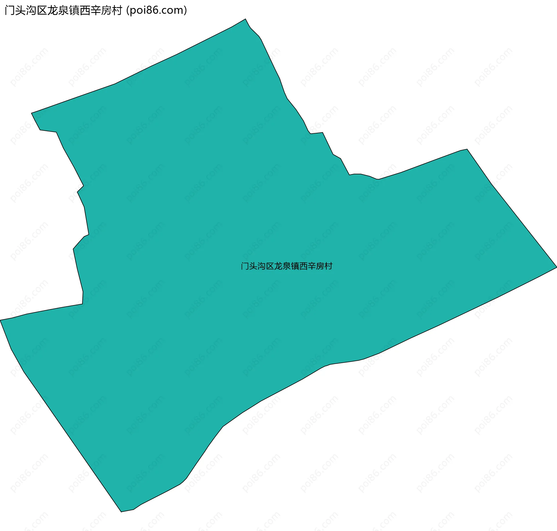 门头沟区龙泉镇西辛房村边界地图
