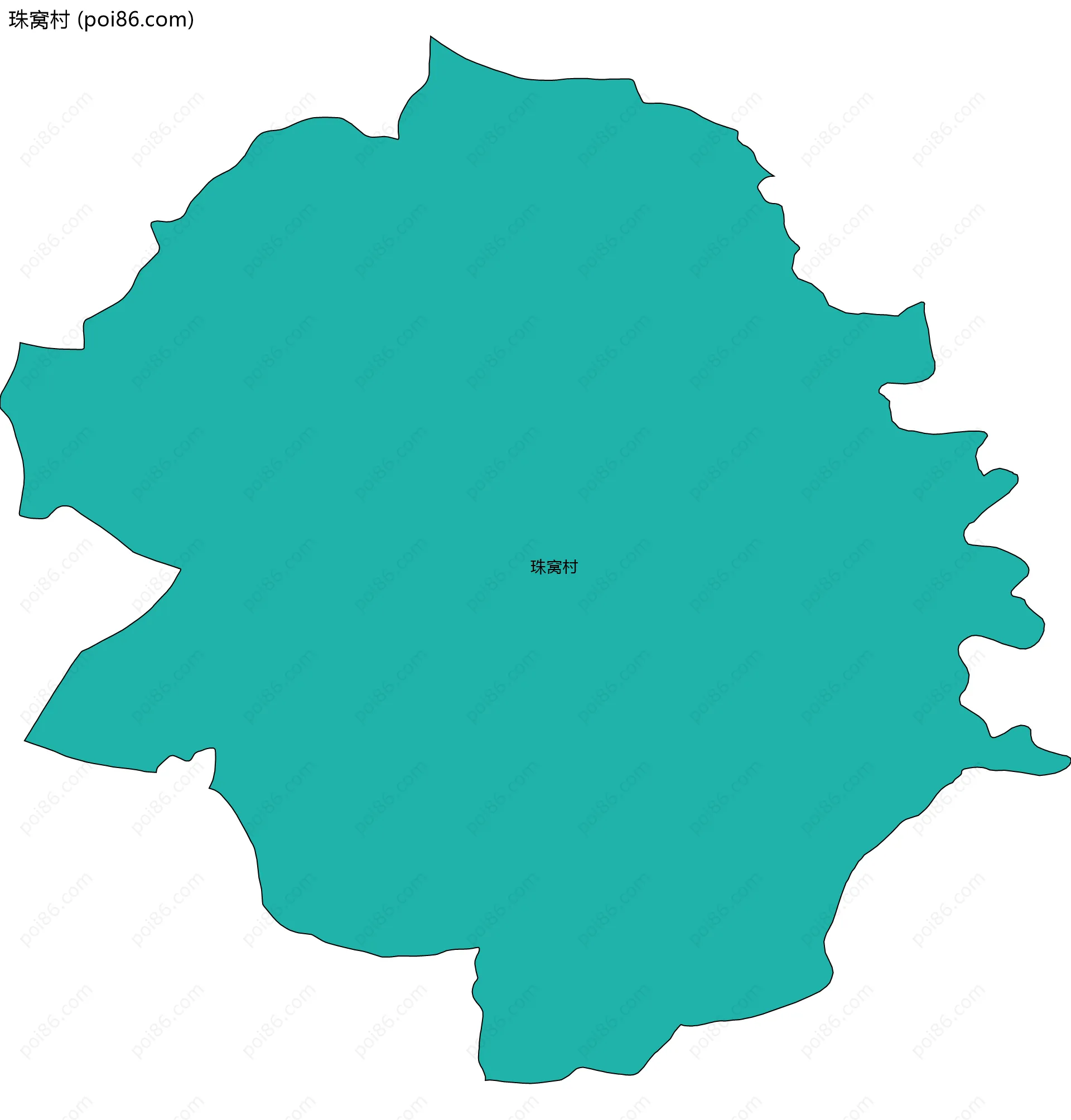 珠窝村边界地图