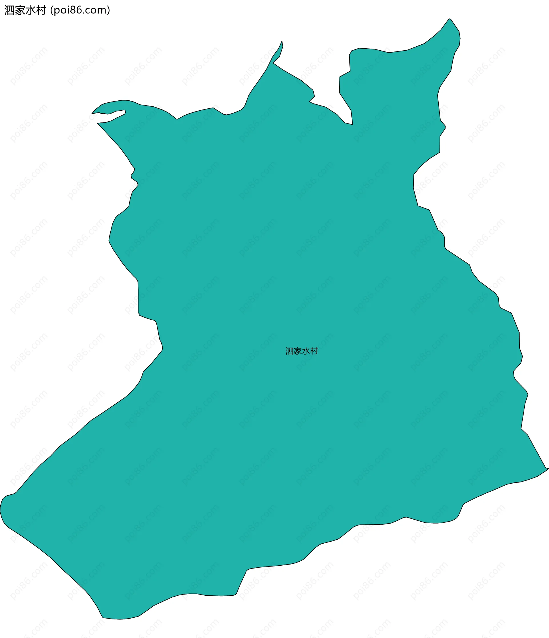 泗家水村边界地图