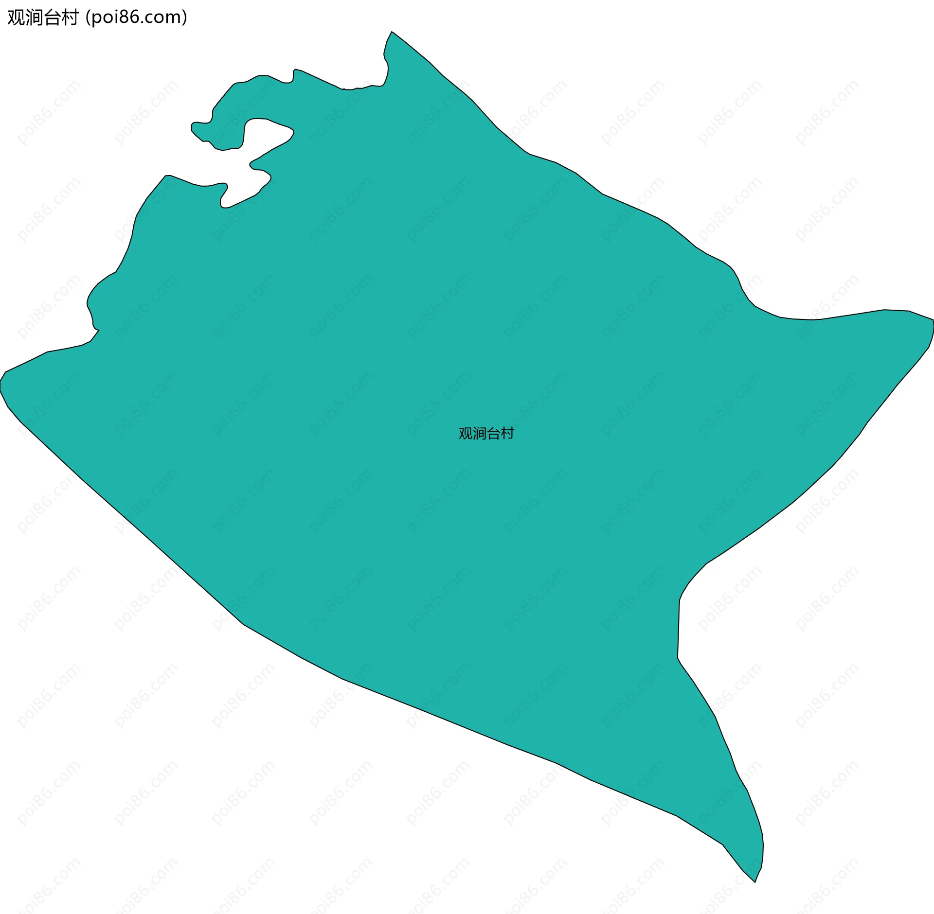 观涧台村边界地图