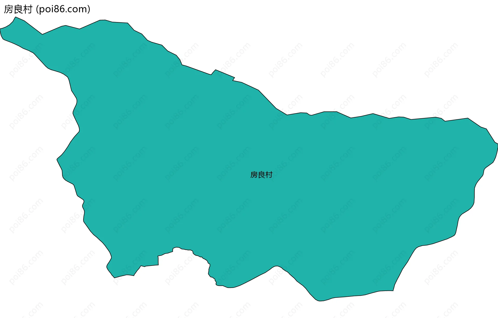 房良村边界地图