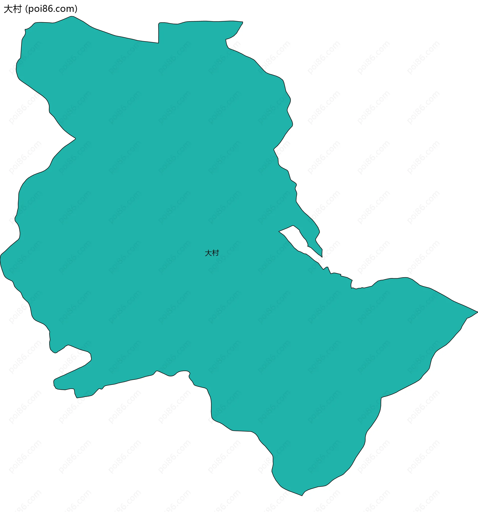大村边界地图