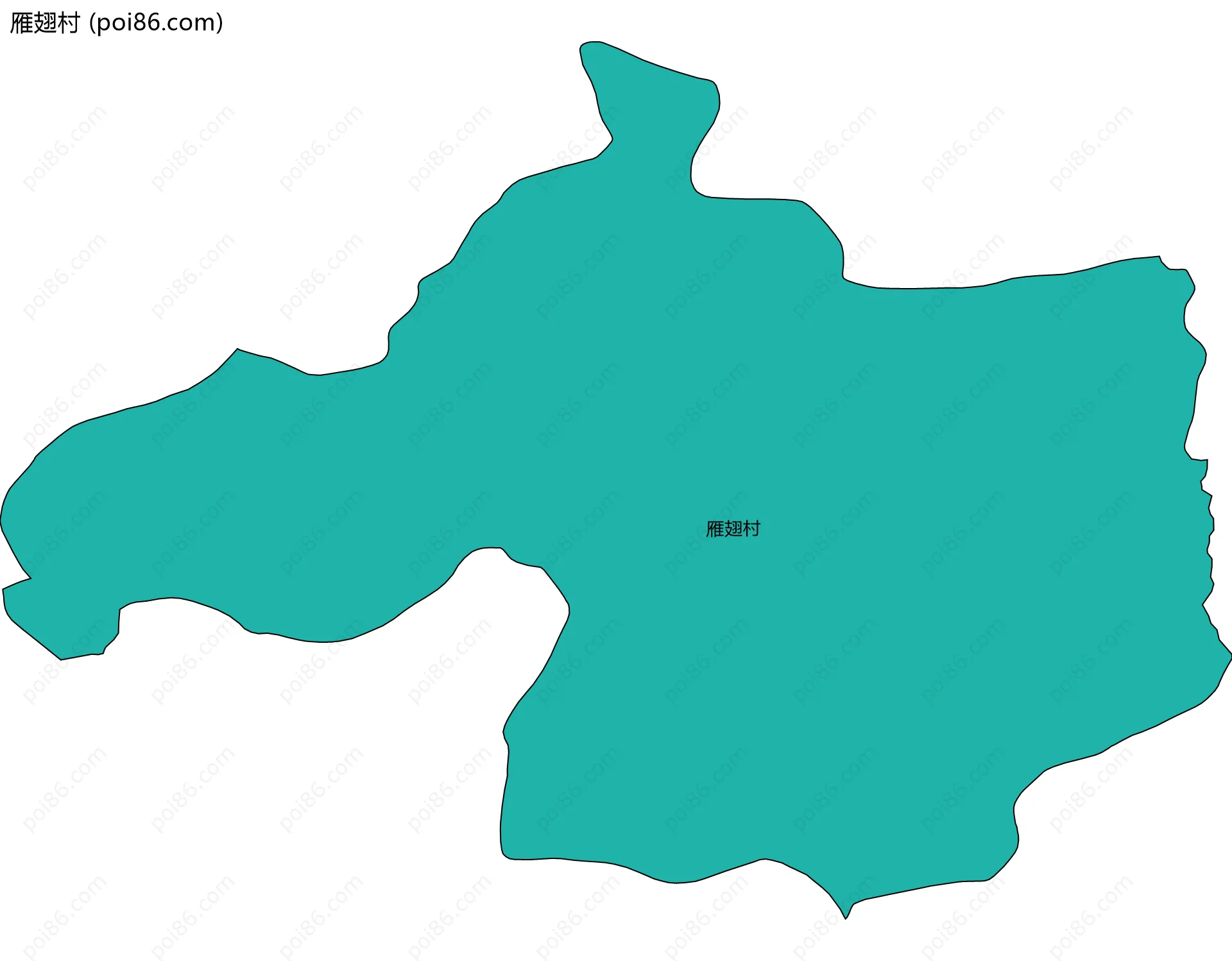 雁翅村边界地图