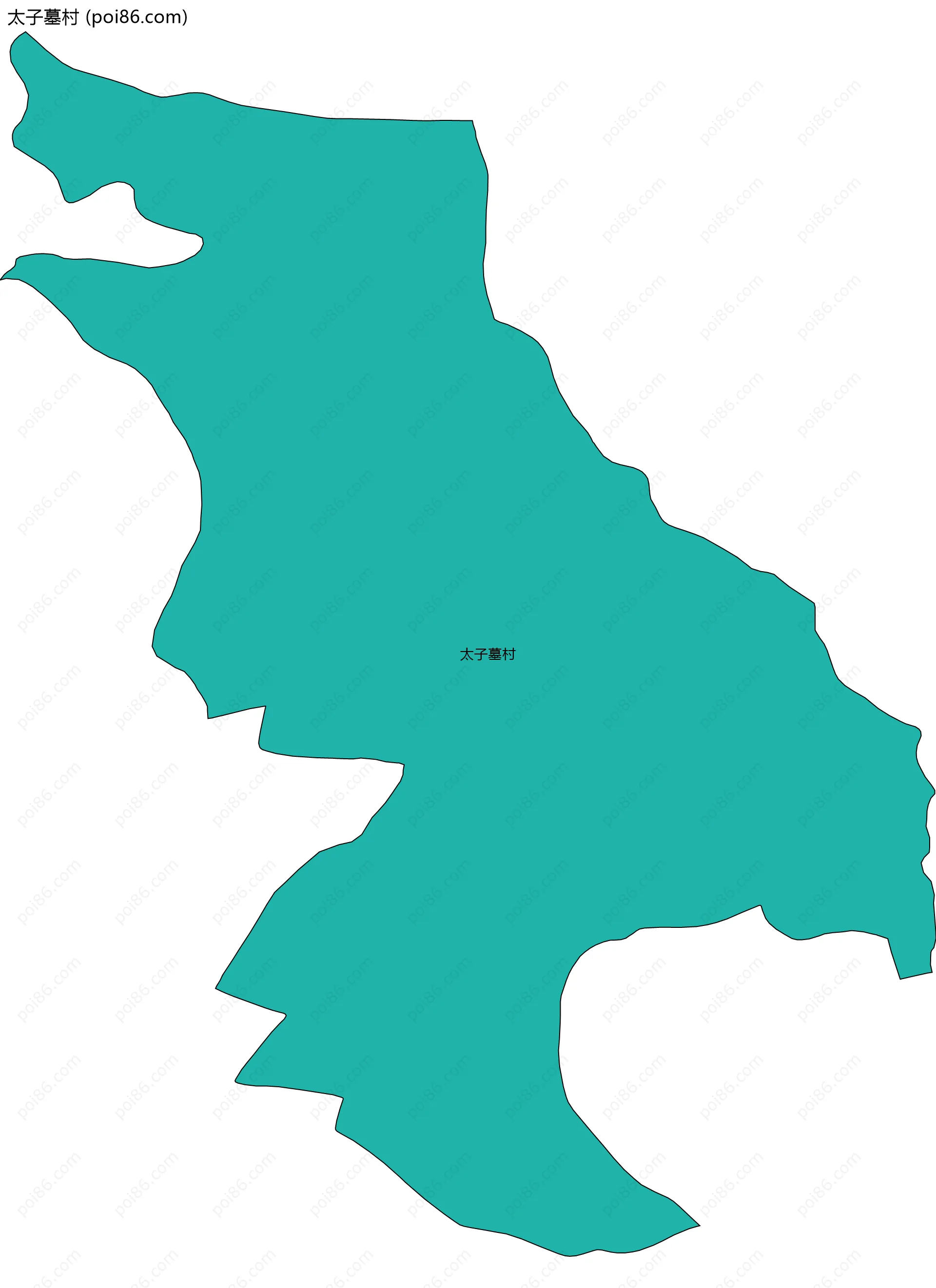 太子墓村边界地图