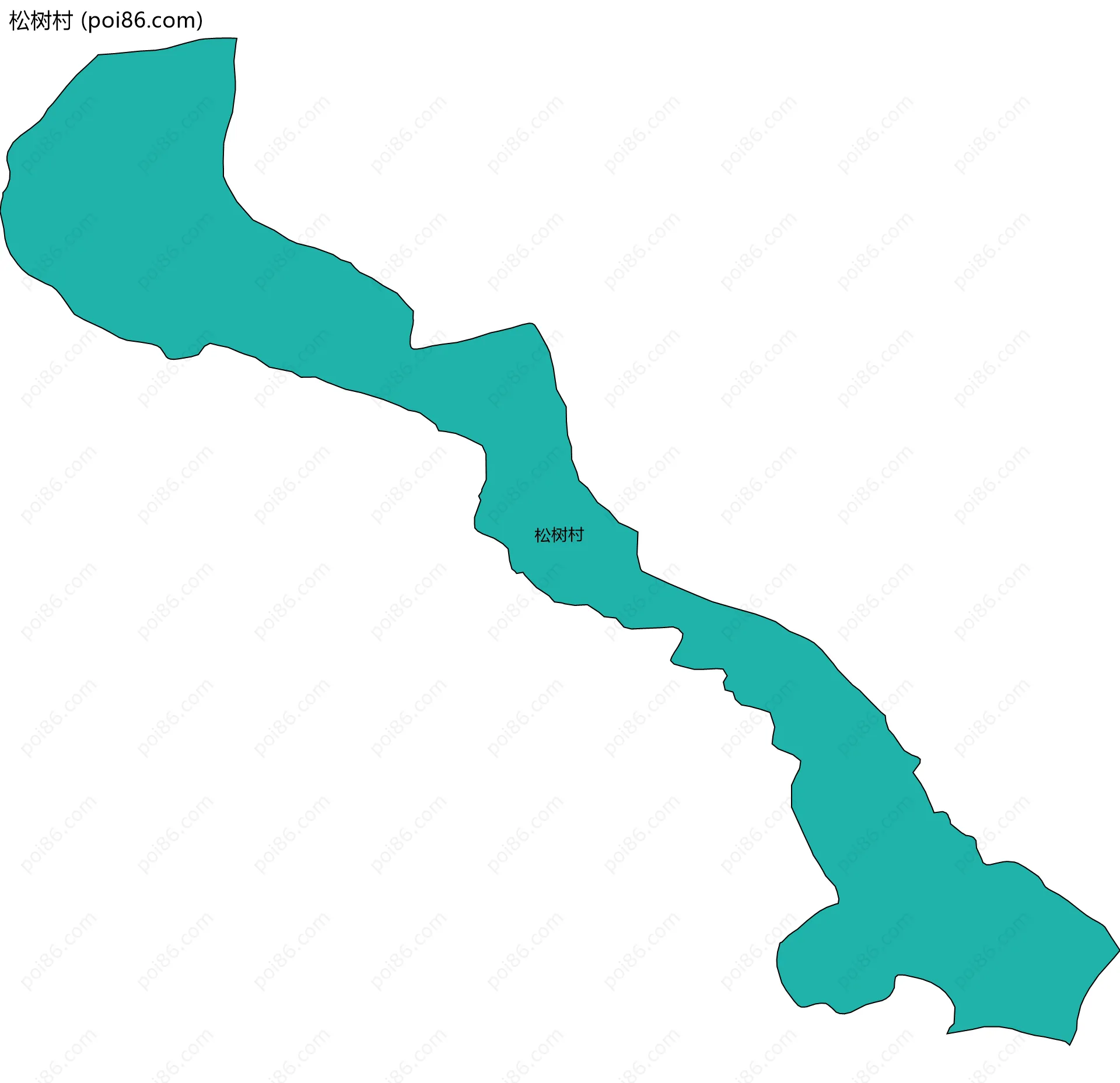 松树村边界地图