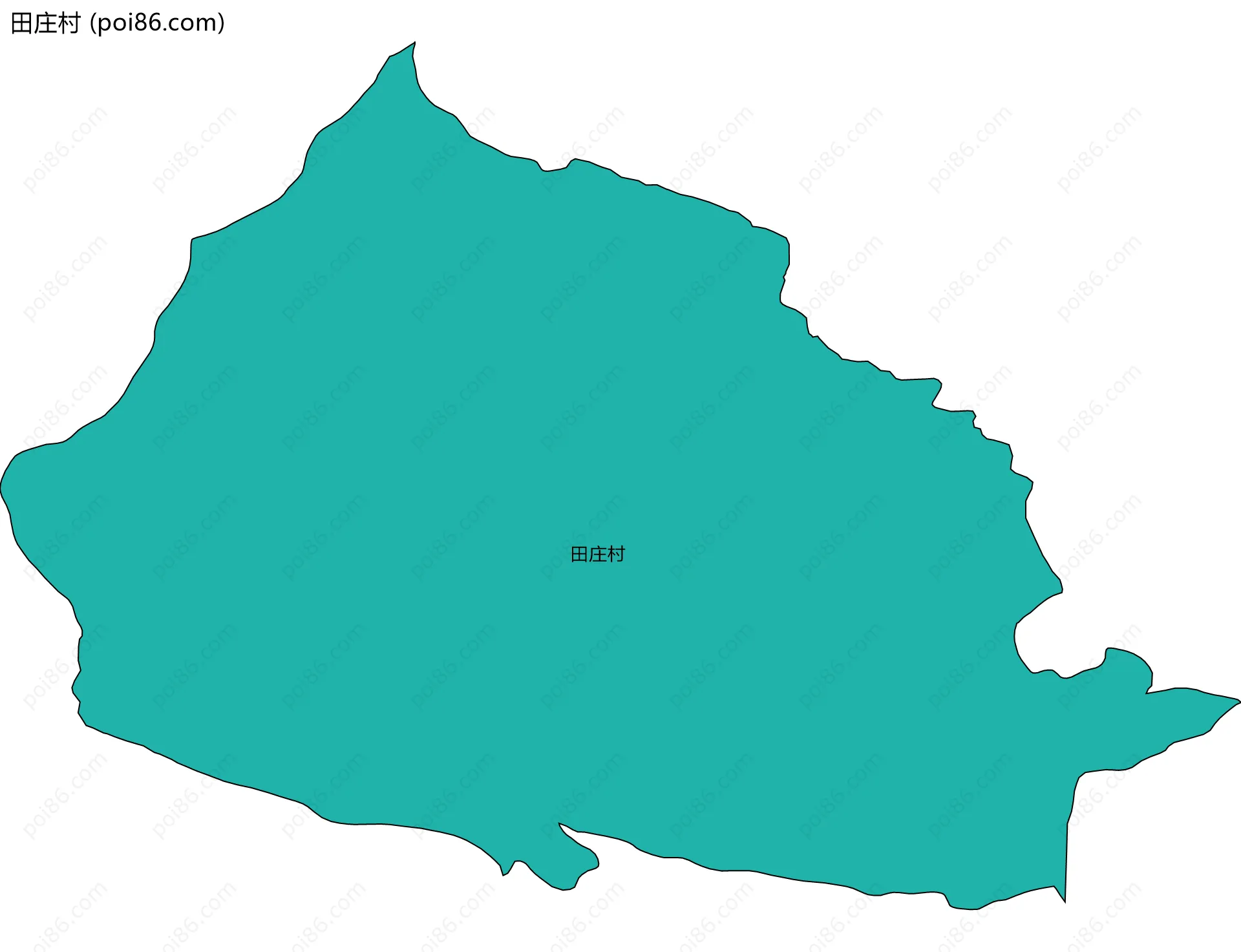 田庄村边界地图