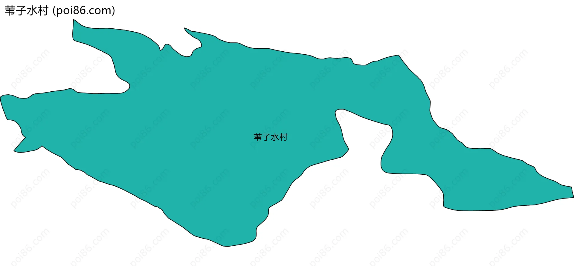 苇子水村边界地图