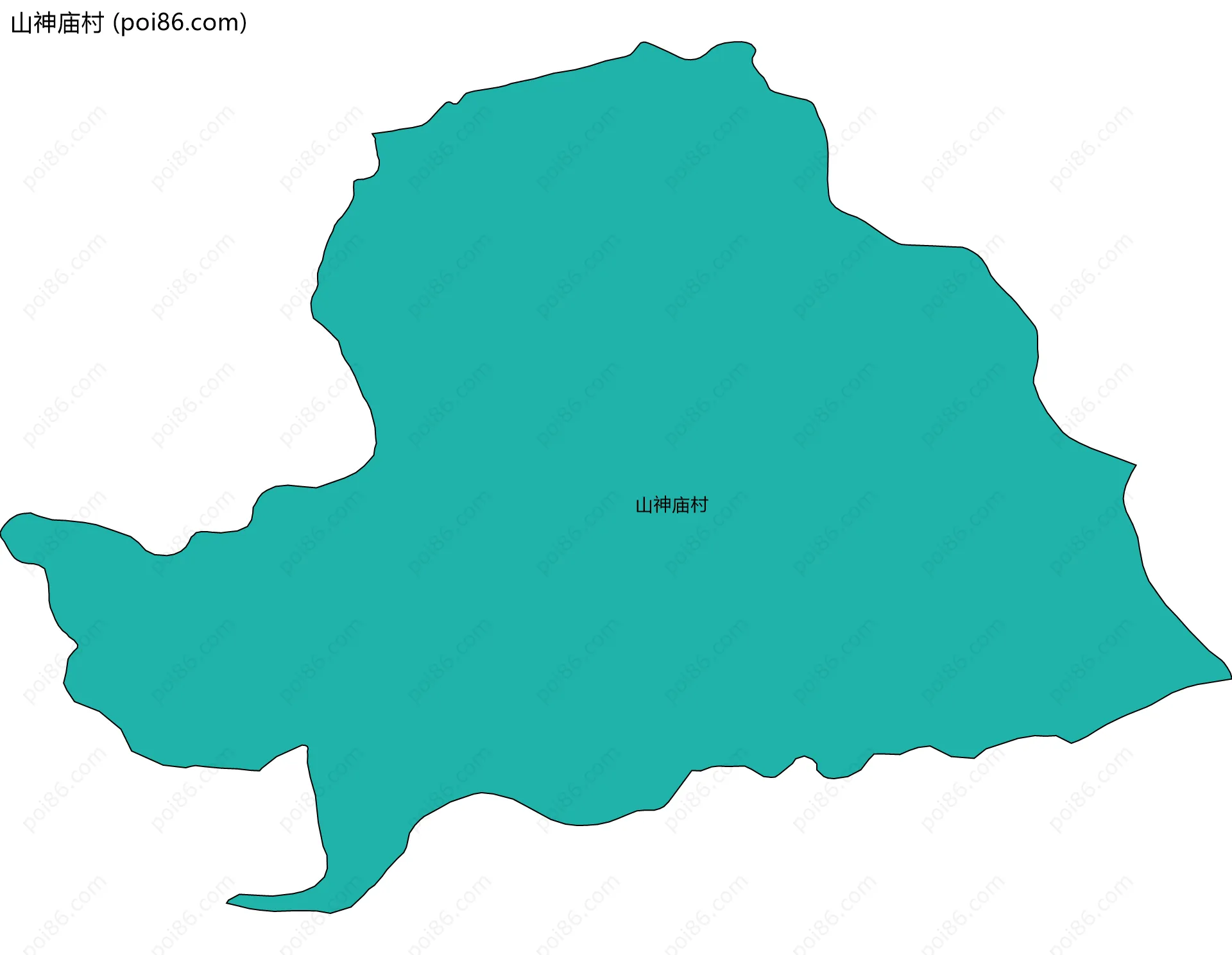 山神庙村边界地图