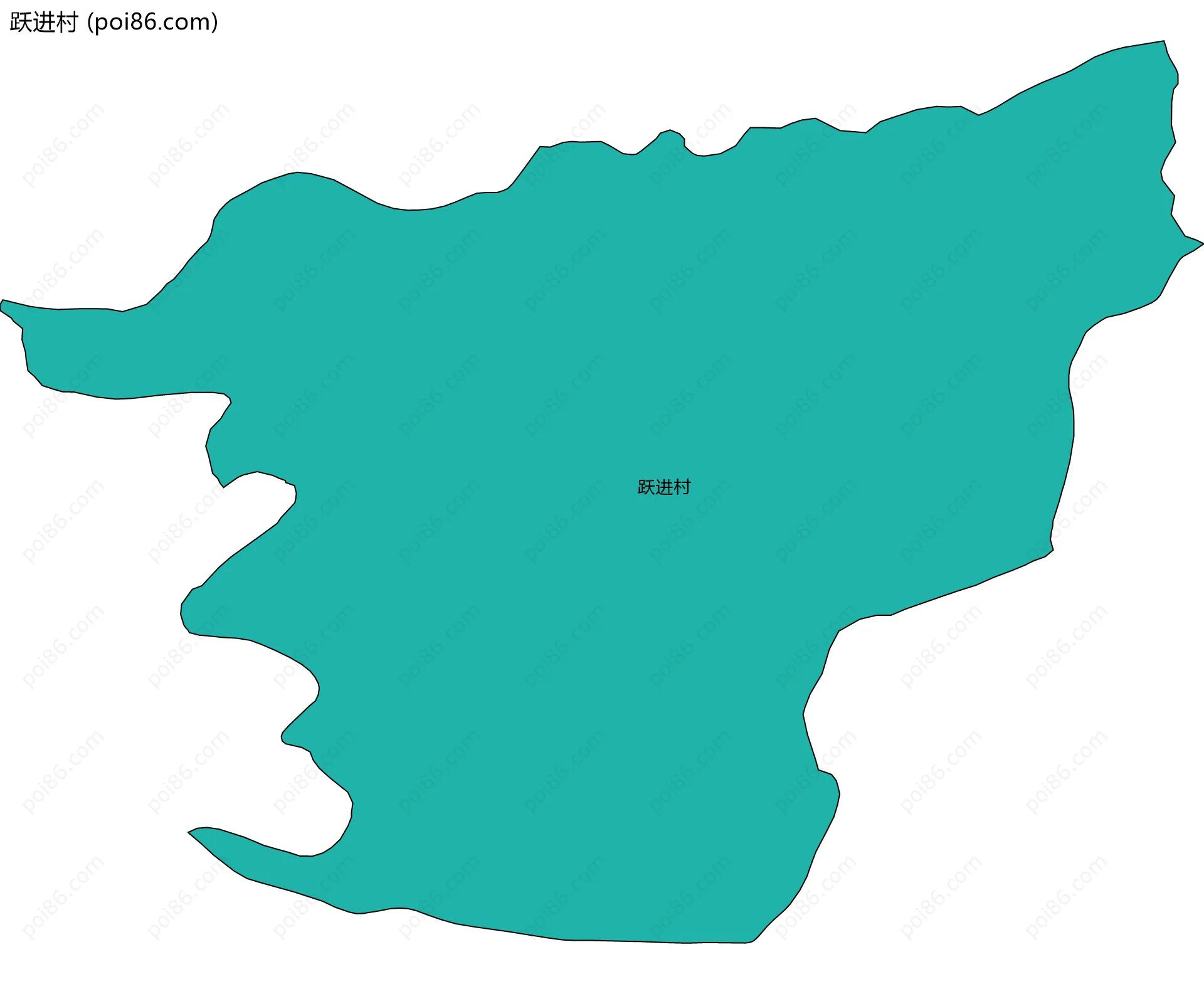 跃进村边界地图