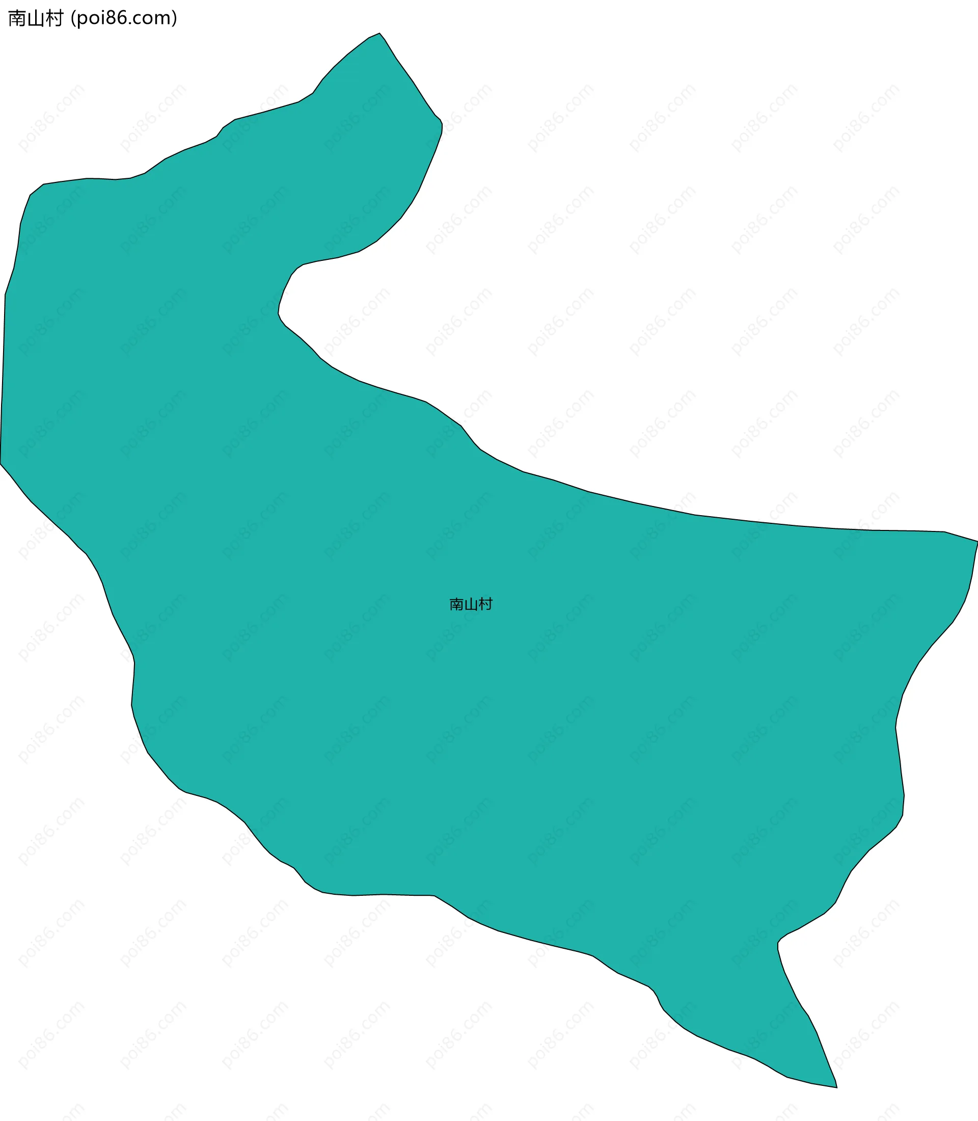 南山村边界地图