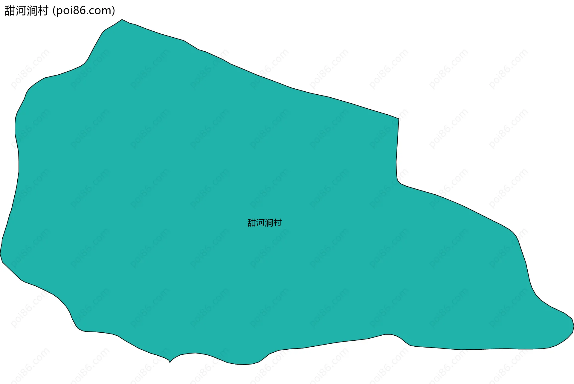 甜河涧村边界地图