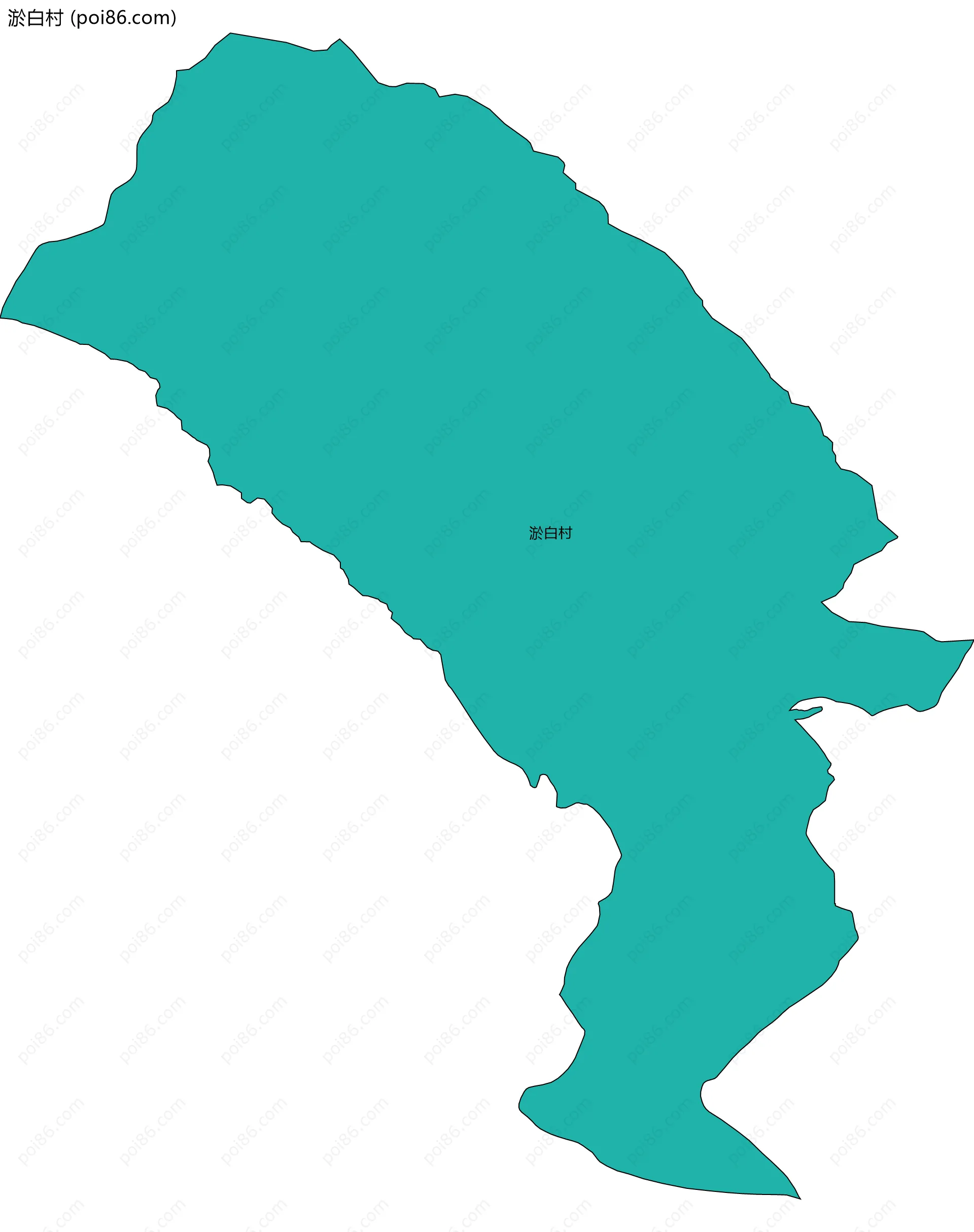 淤白村边界地图