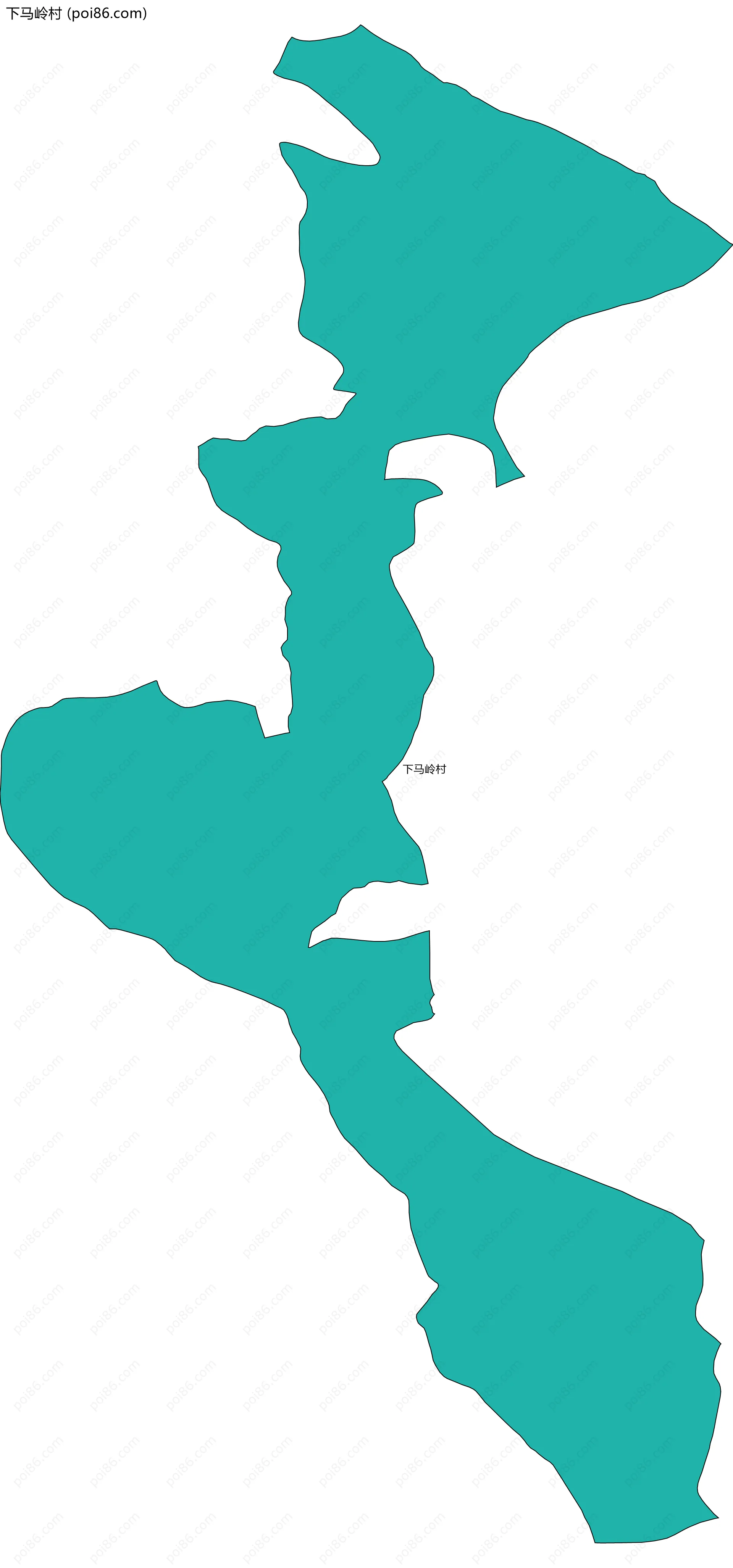 下马岭村边界地图