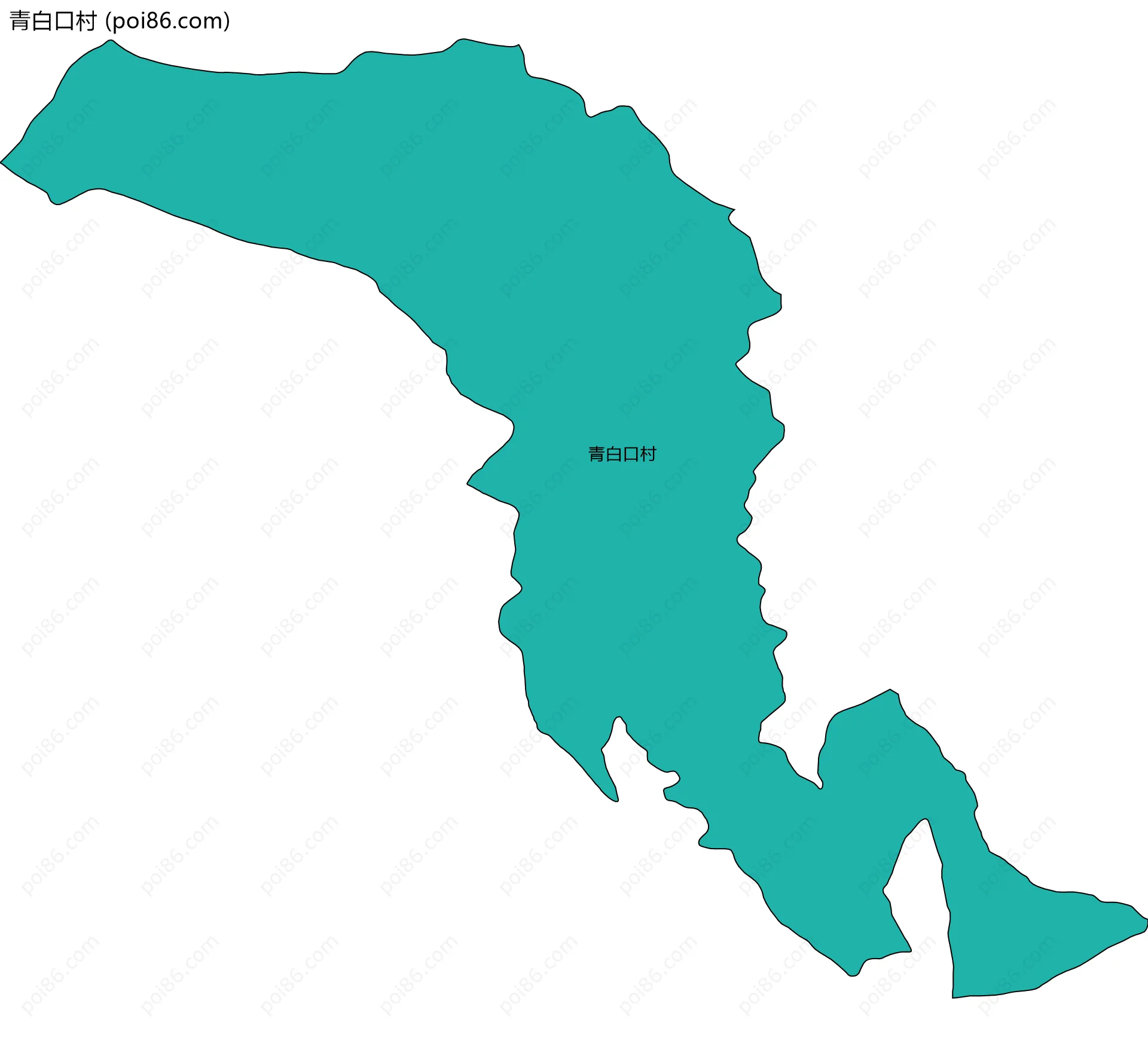 青白口村边界地图