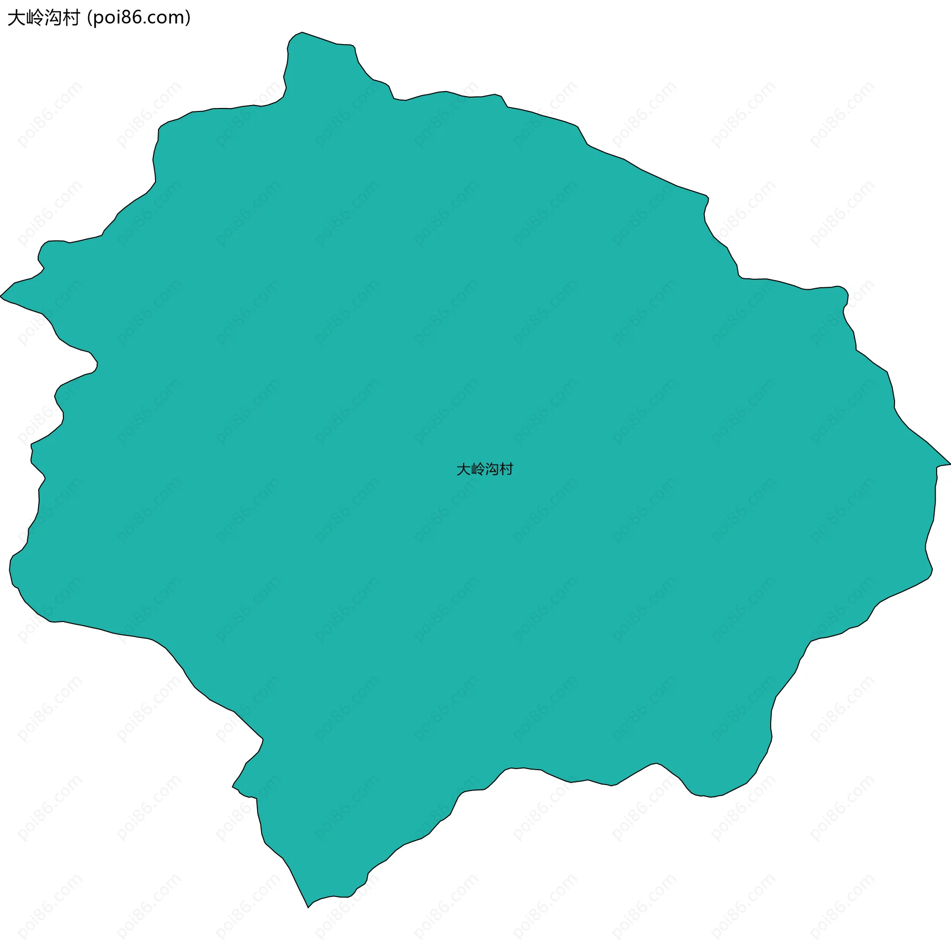 大岭沟村边界地图