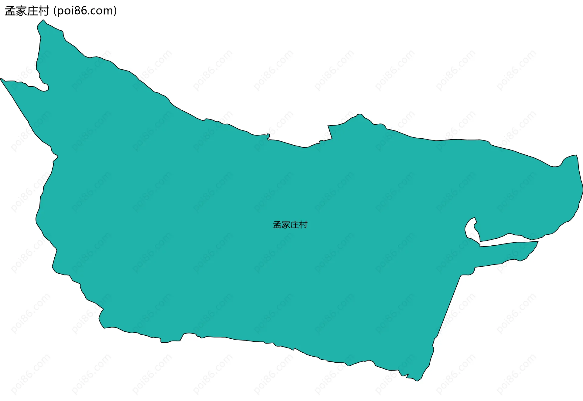 孟家庄村边界地图