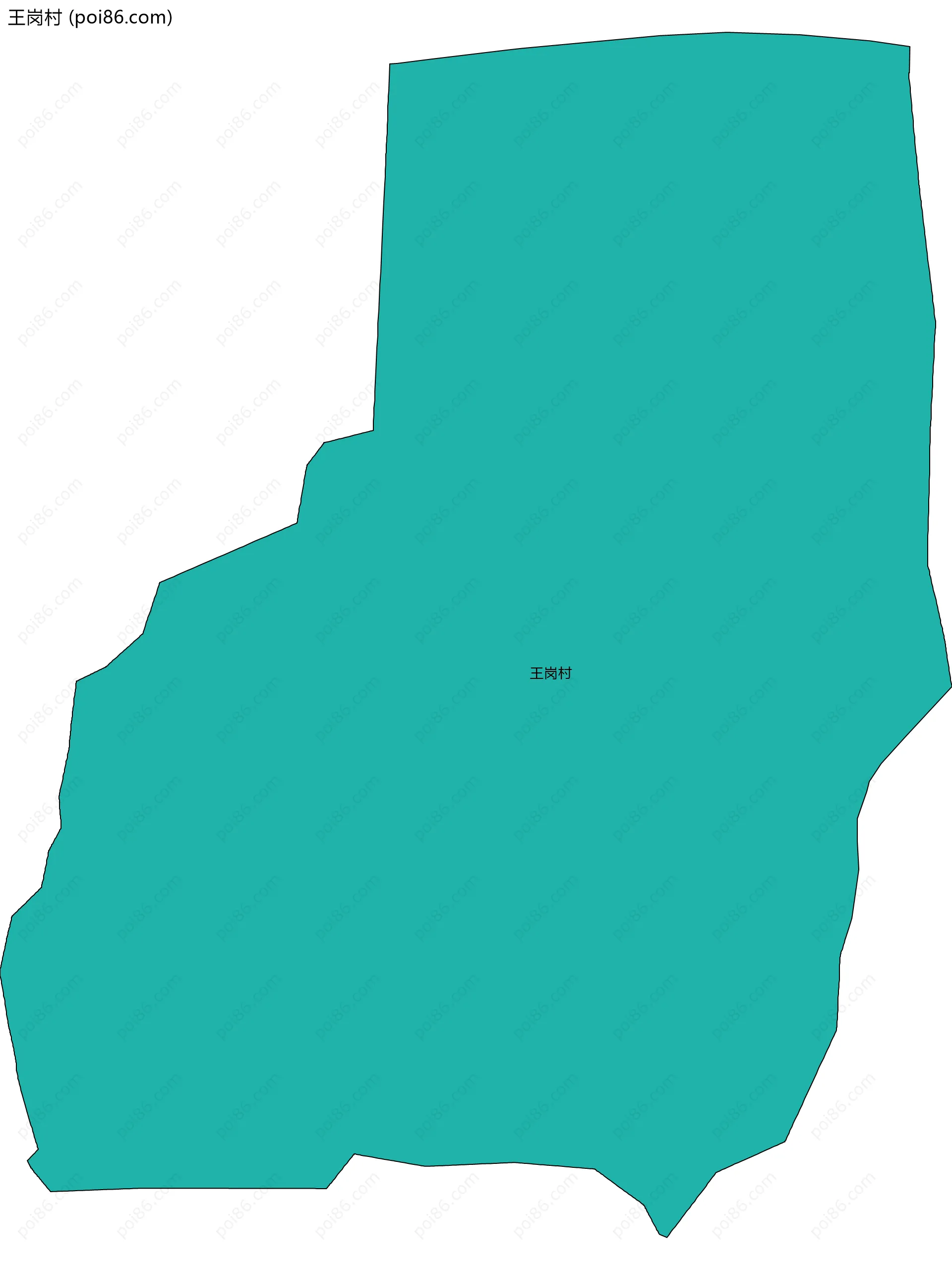 王岗村边界地图