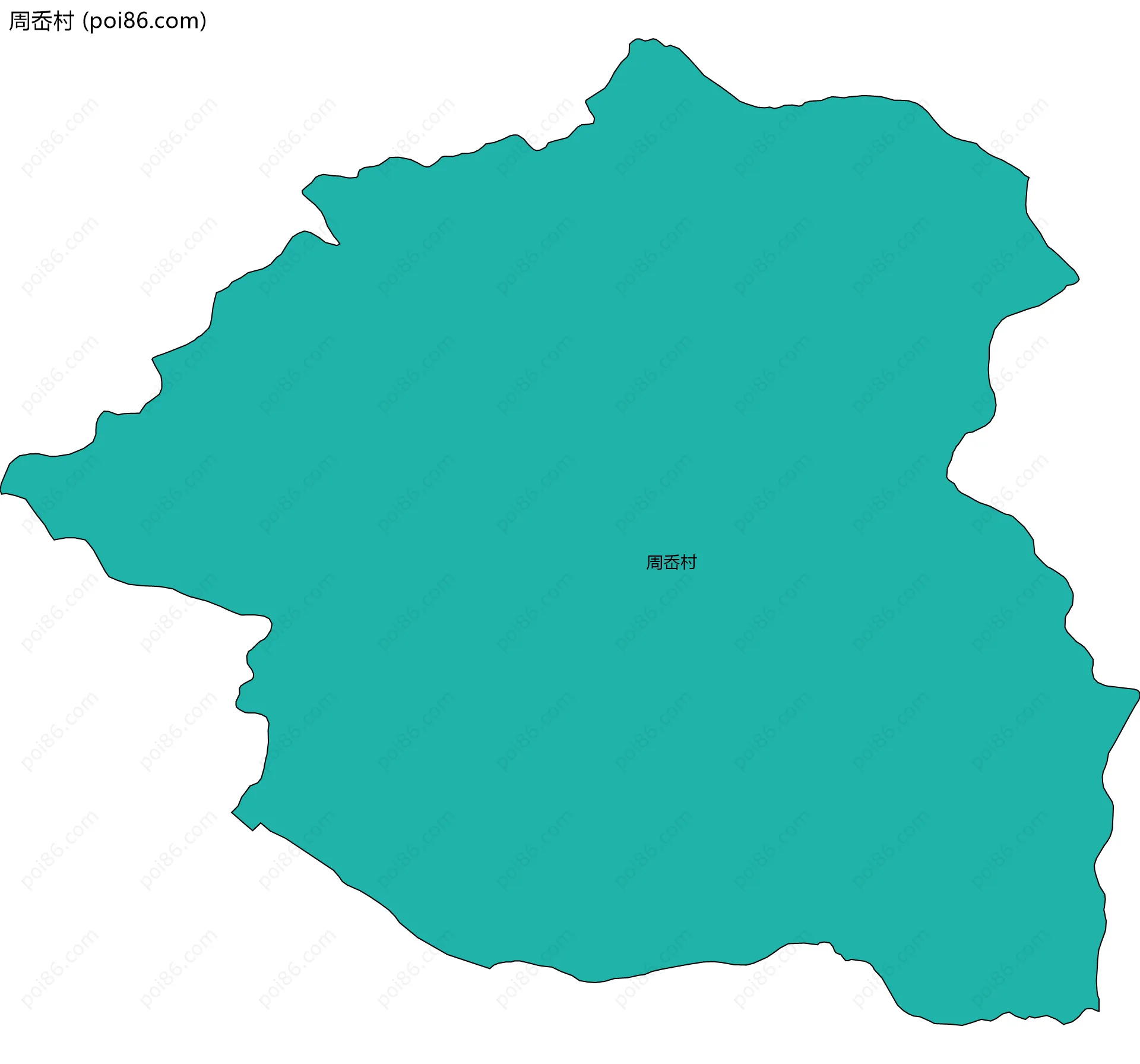周岙村边界地图