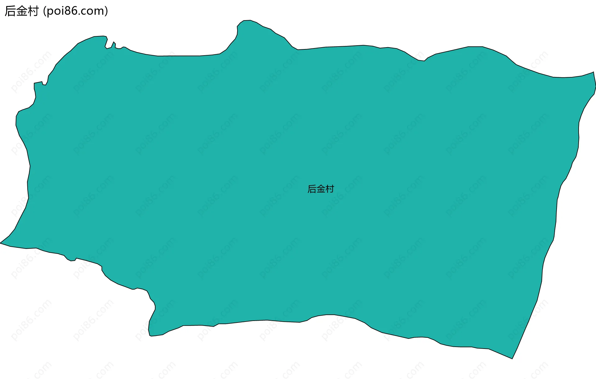 后金村边界地图