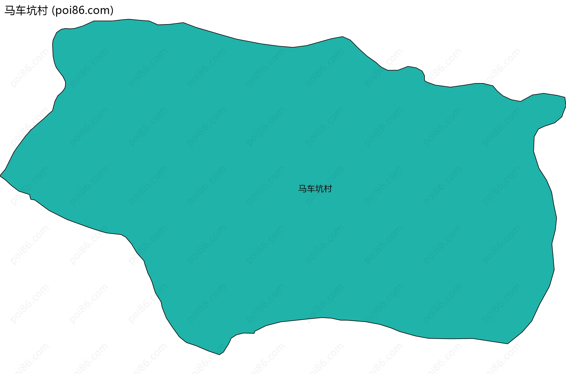 马车坑村边界地图