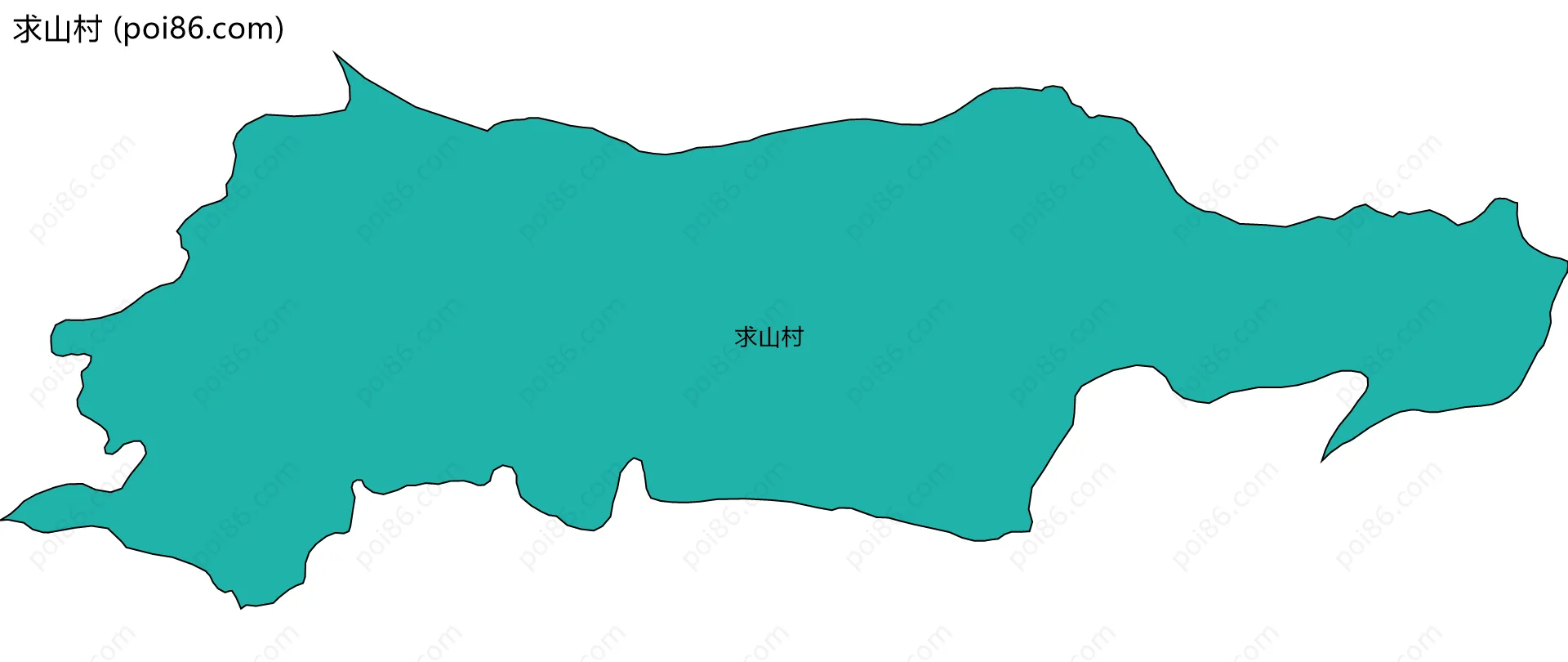 求山村边界地图