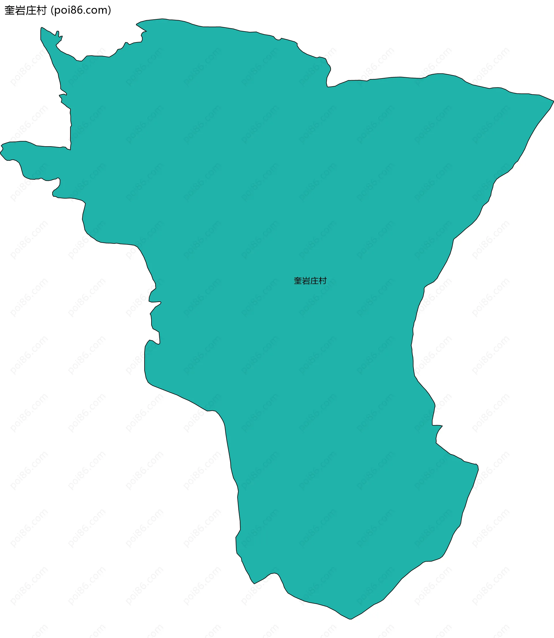 奎岩庄村边界地图