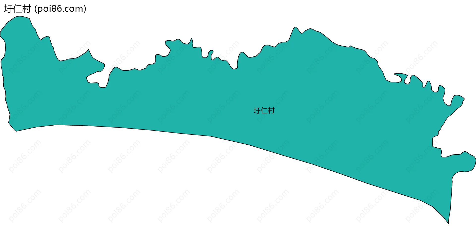 圩仁村边界地图