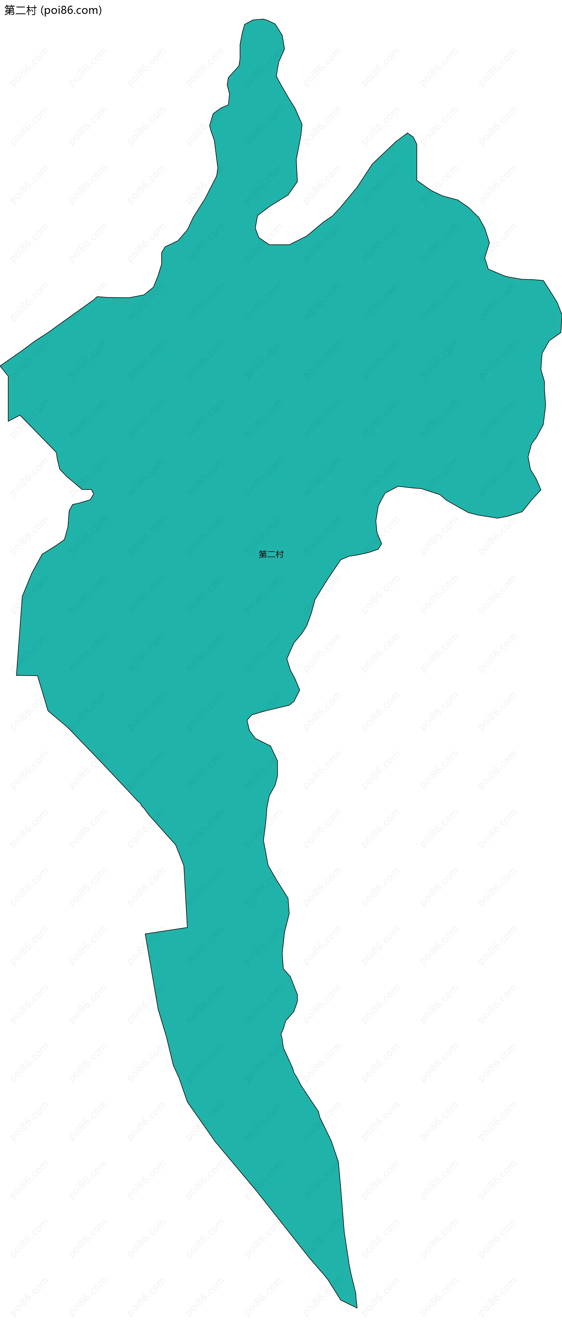 第二村边界地图