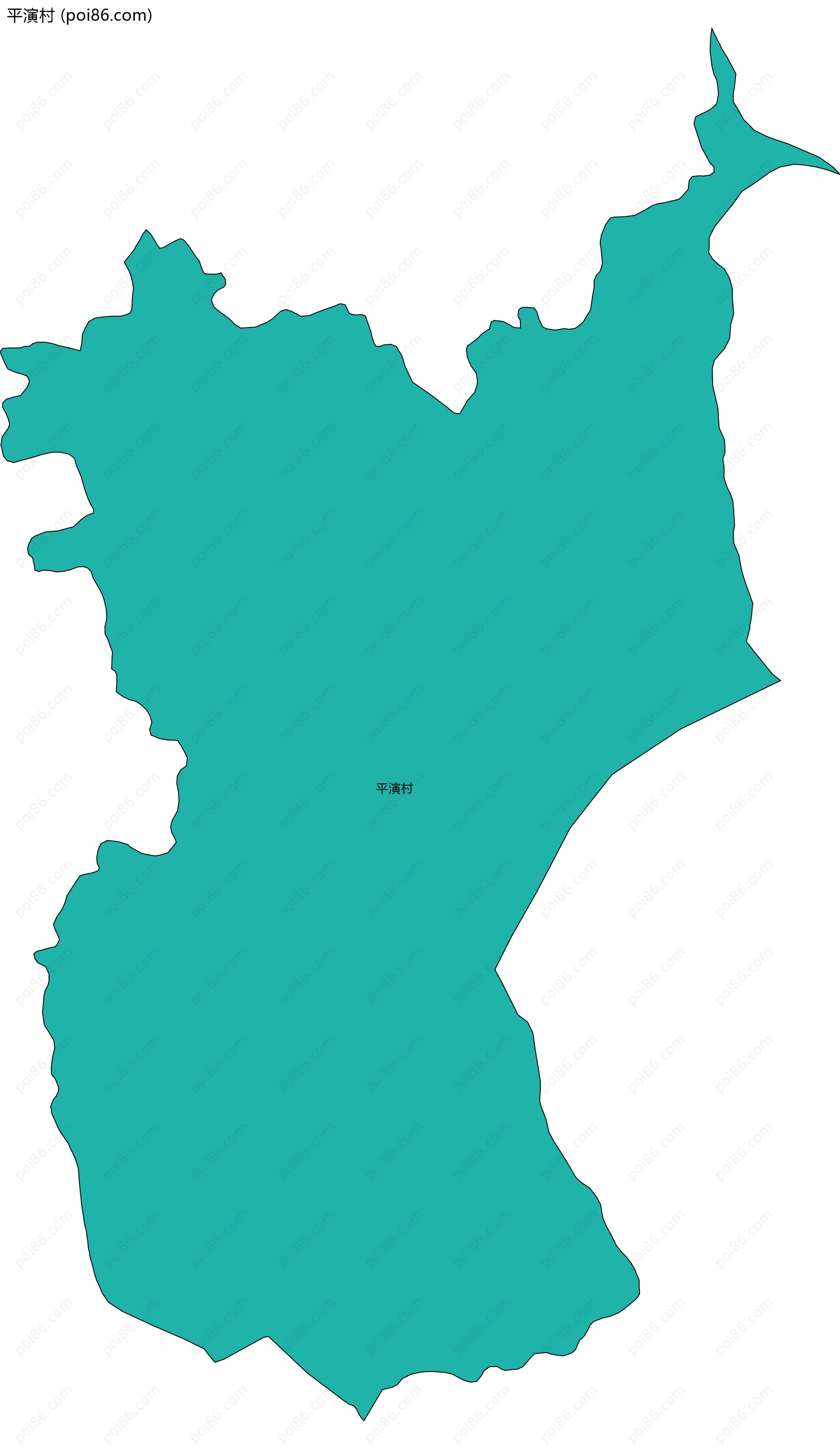 平演村边界地图