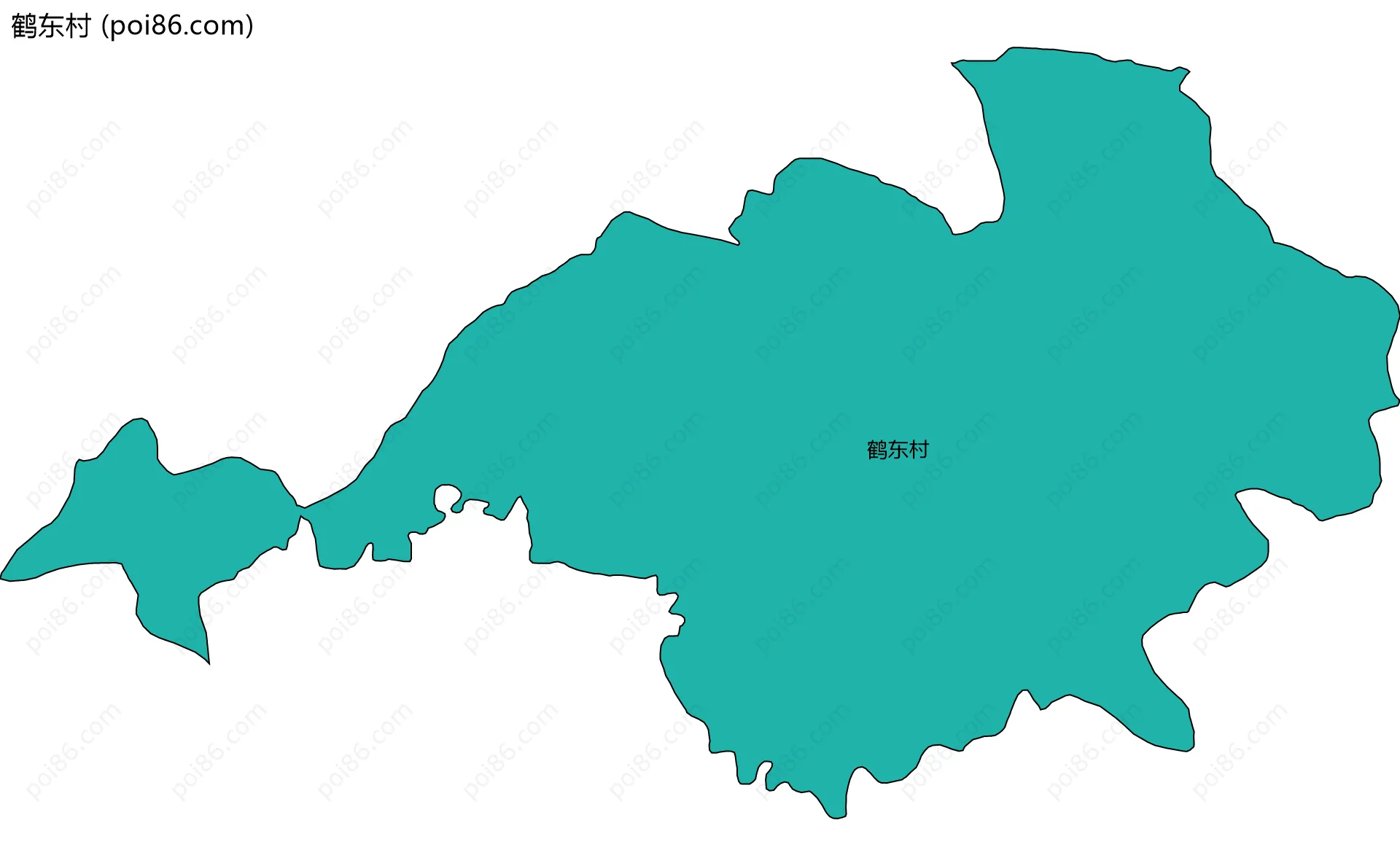 鹤东村边界地图