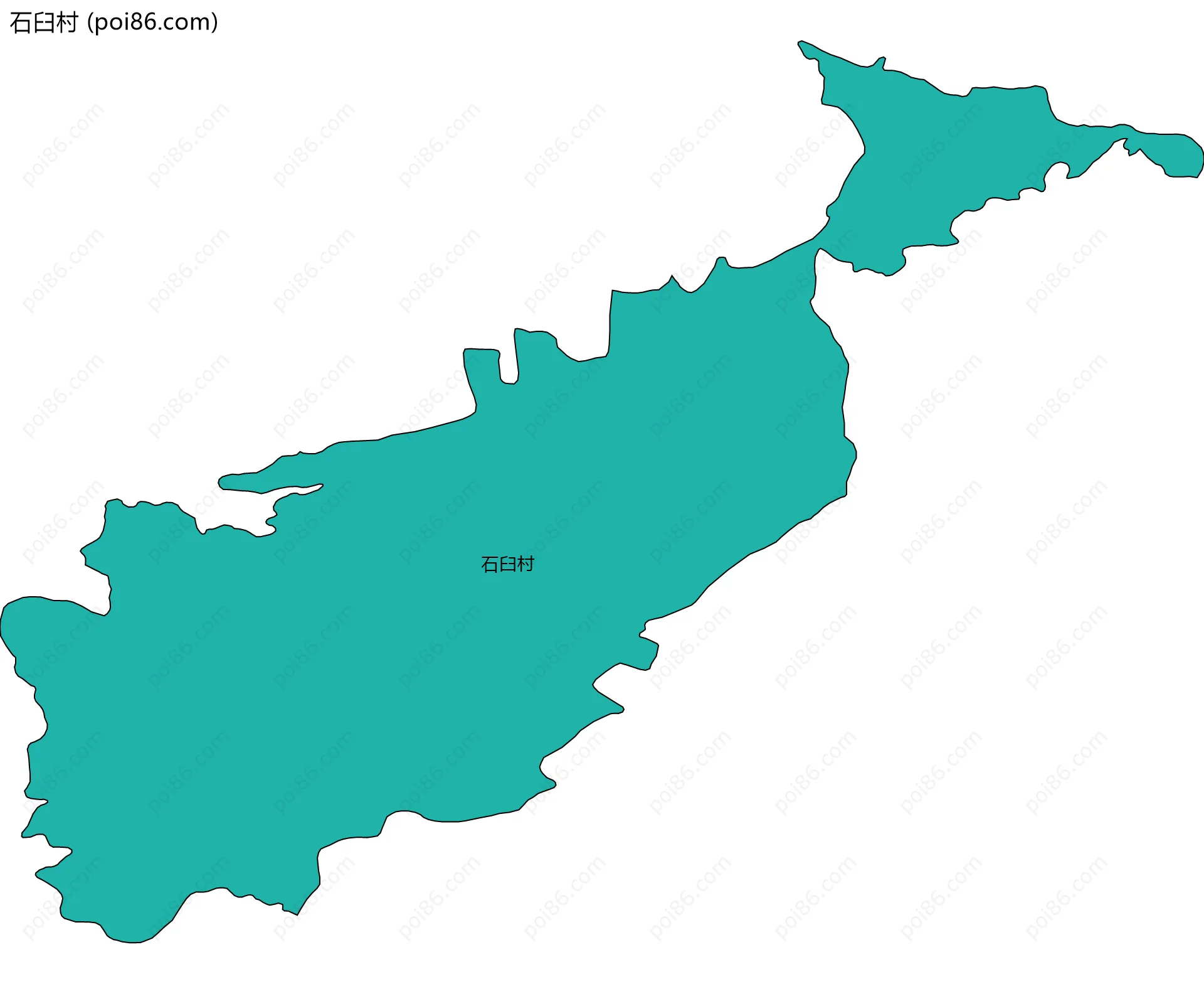 石臼村边界地图