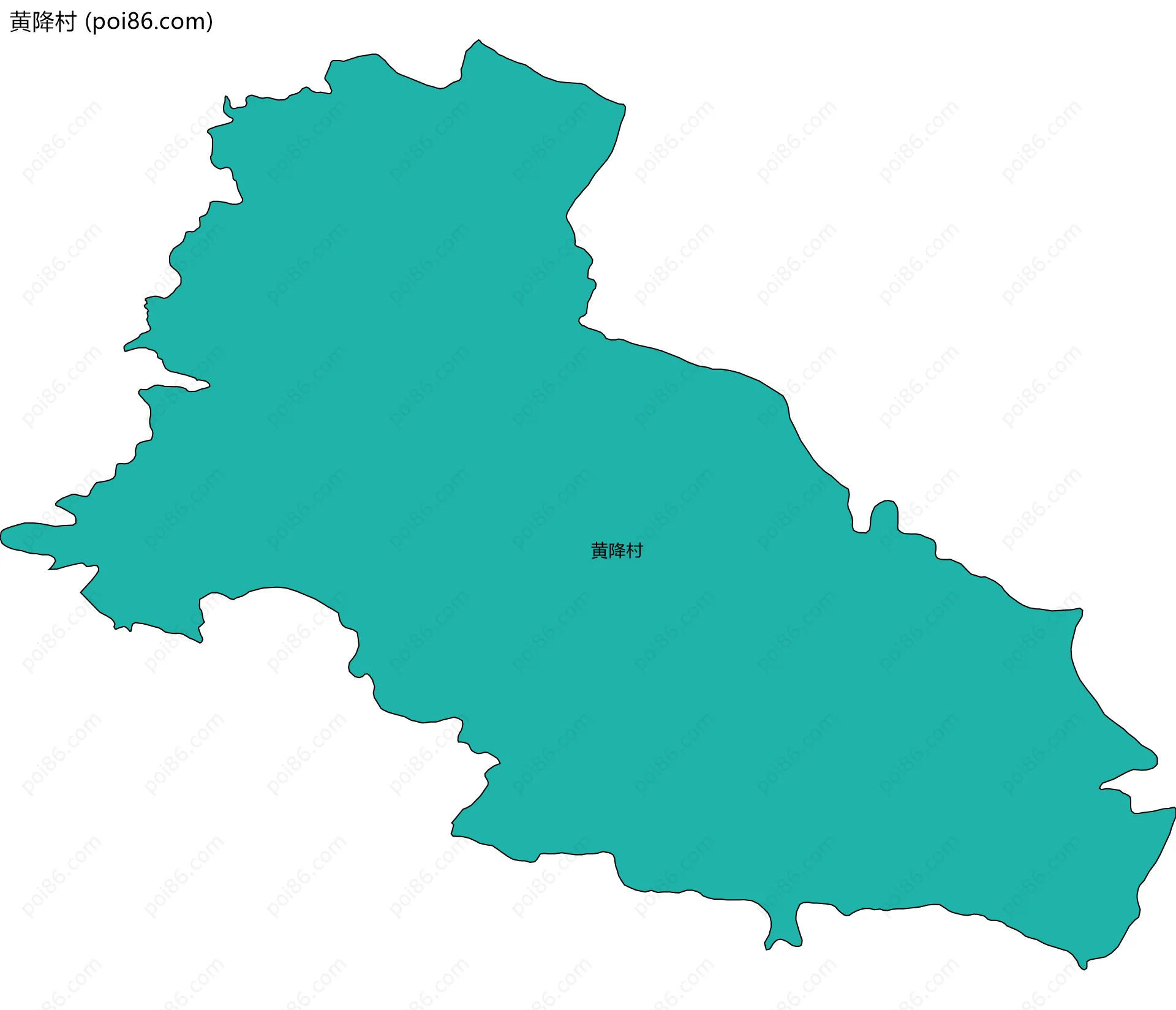 黄降村边界地图