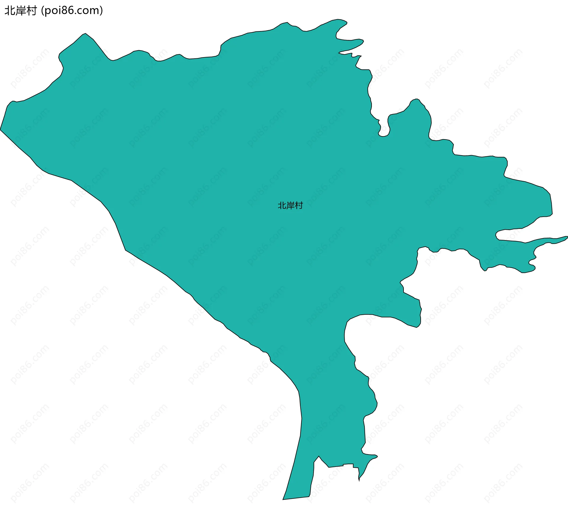 北岸村边界地图