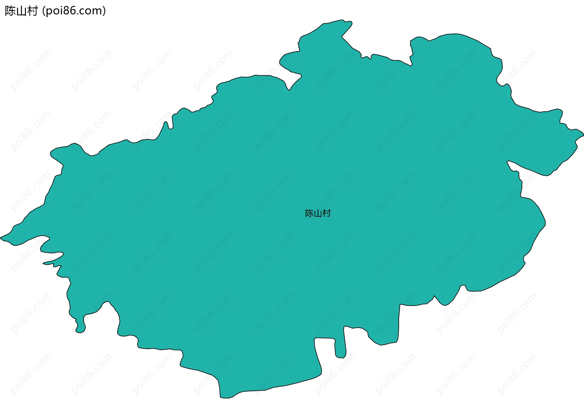 陈山村边界地图