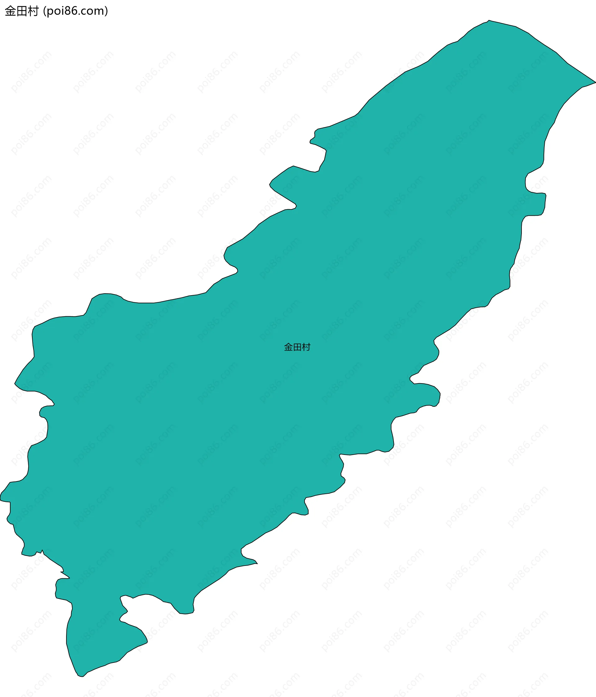 金田村边界地图