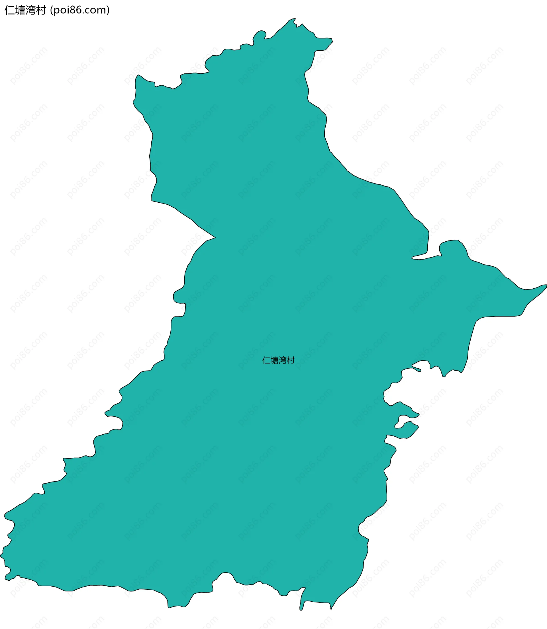 仁塘湾村边界地图