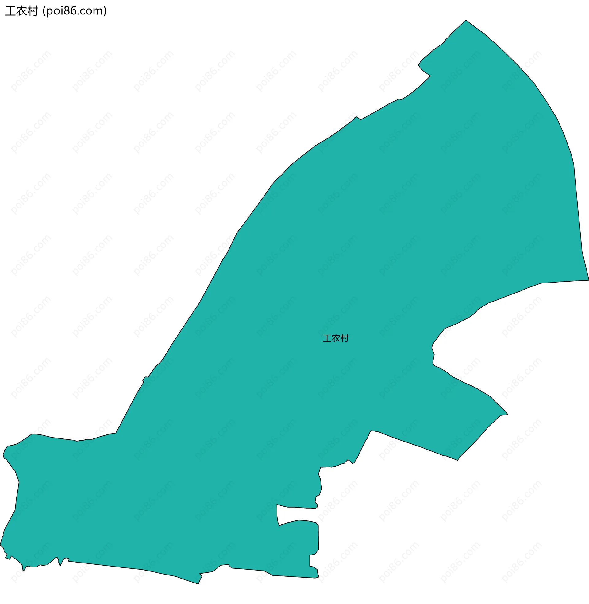 工农村边界地图