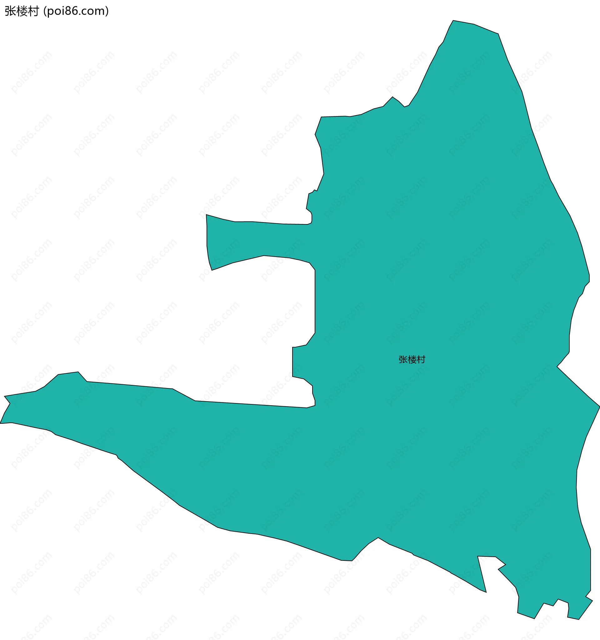 张楼村边界地图