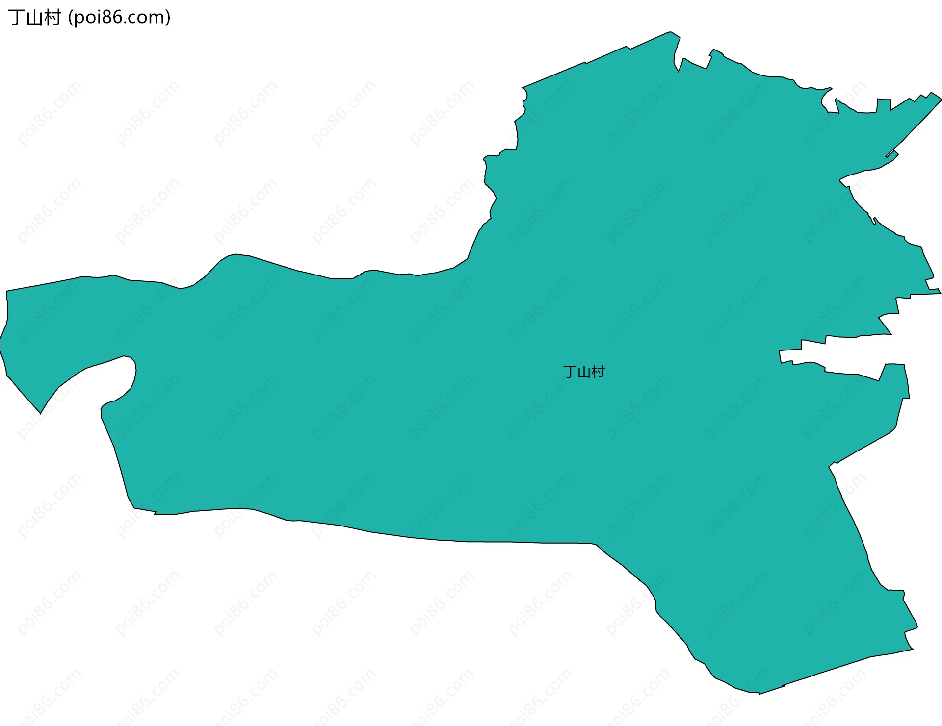 丁山村边界地图