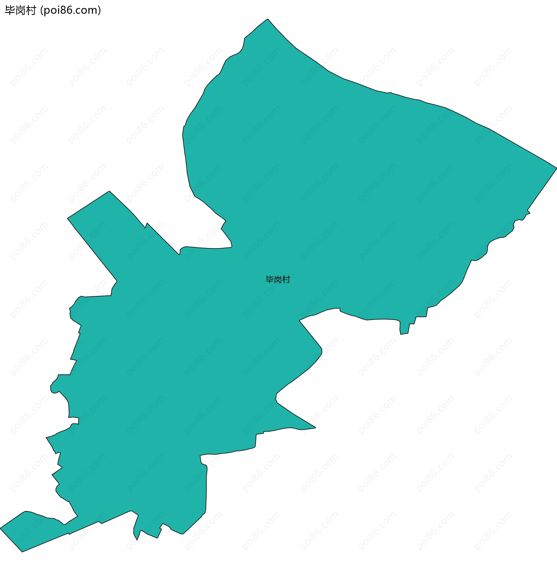 毕岗村边界地图