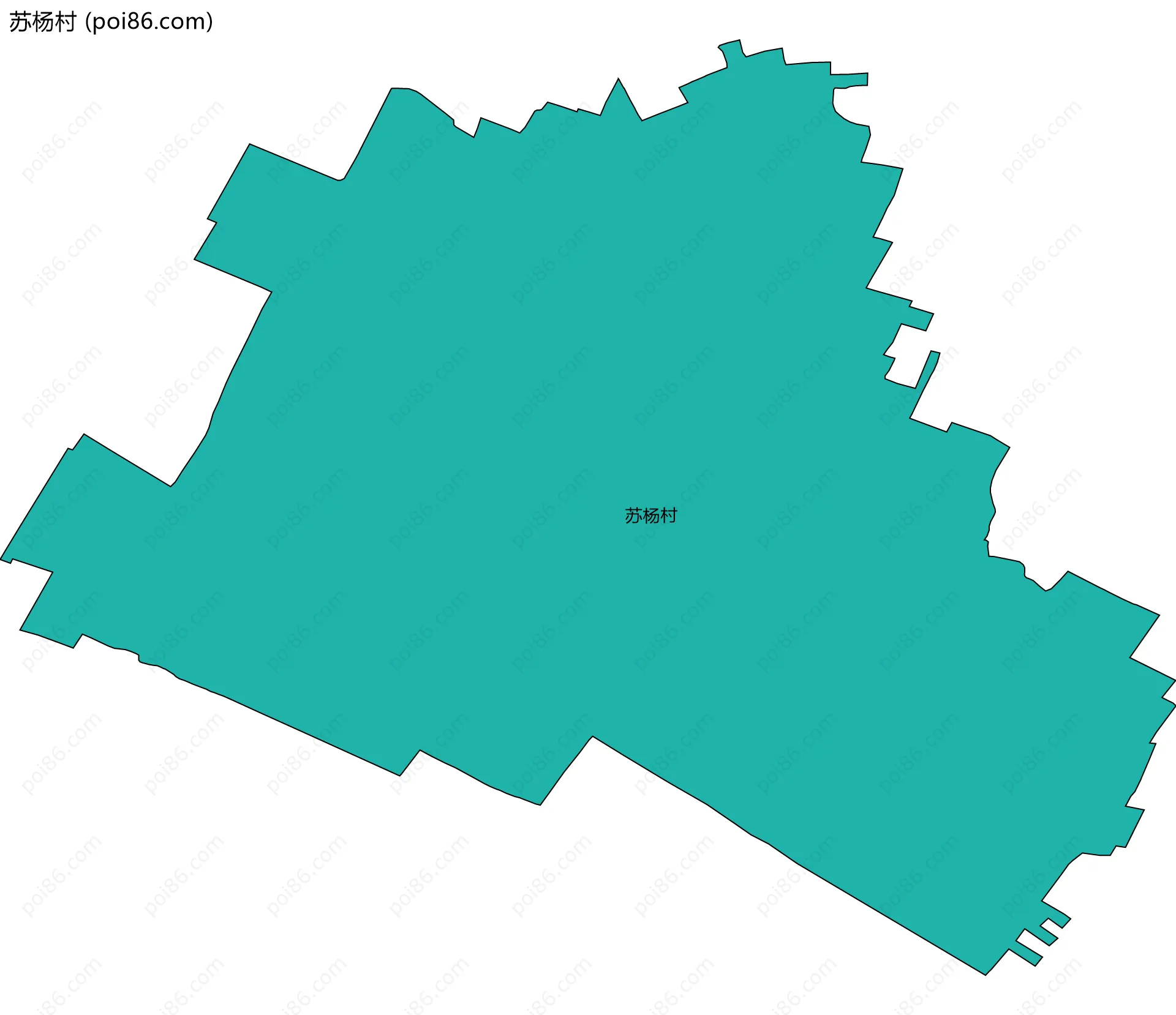苏杨村边界地图