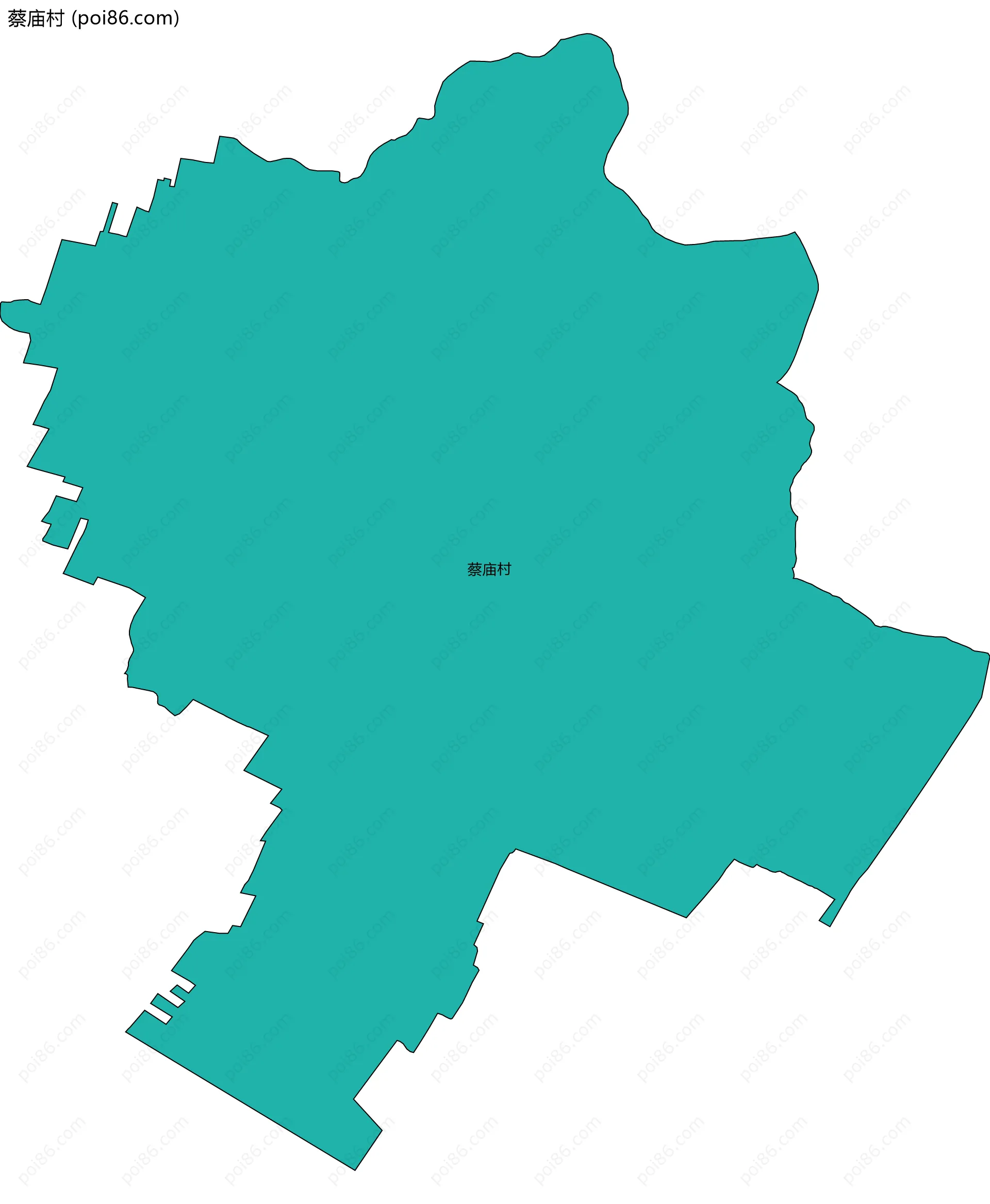 蔡庙村边界地图