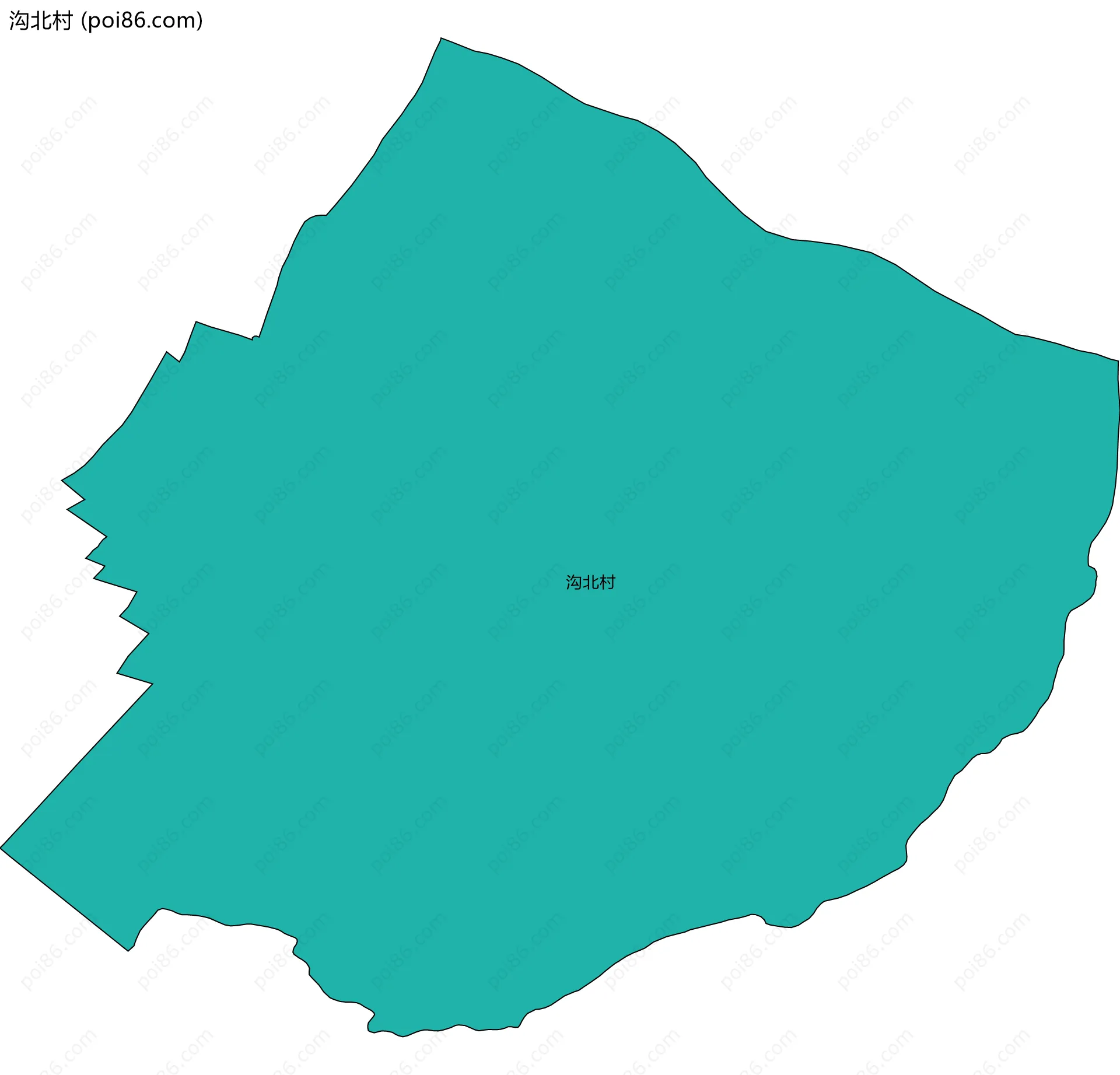 沟北村边界地图