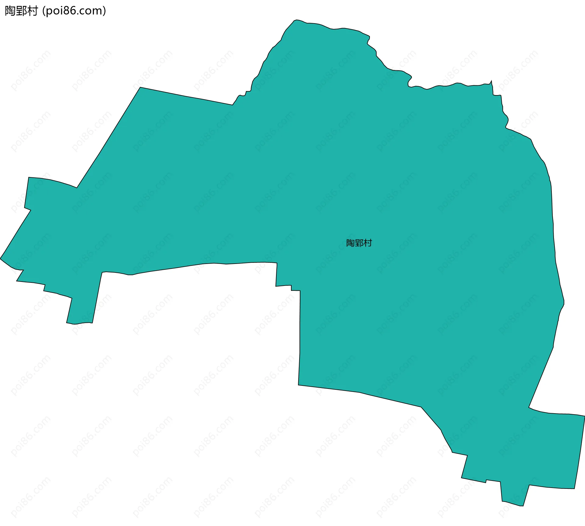 陶郢村边界地图