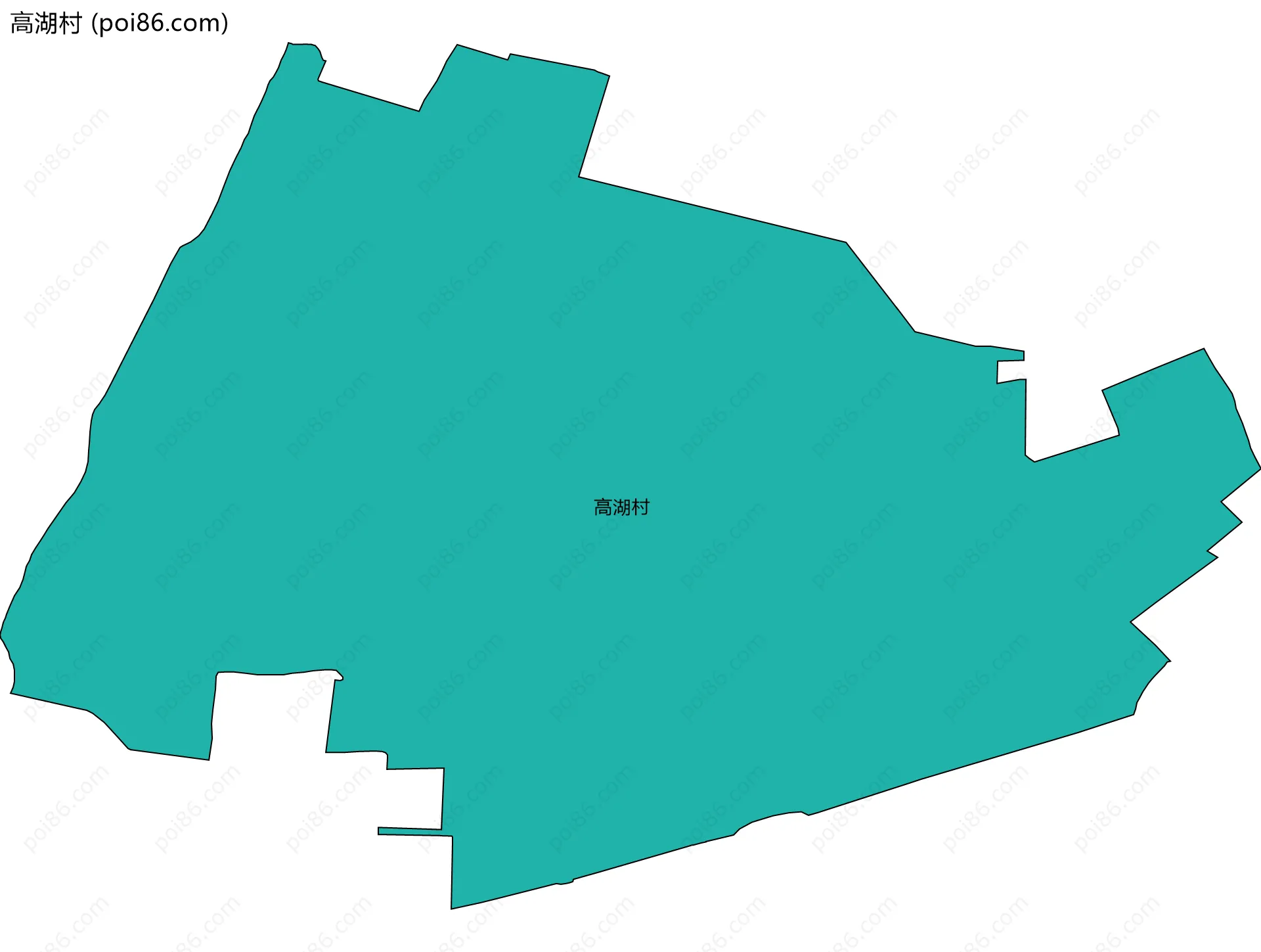 高湖村边界地图