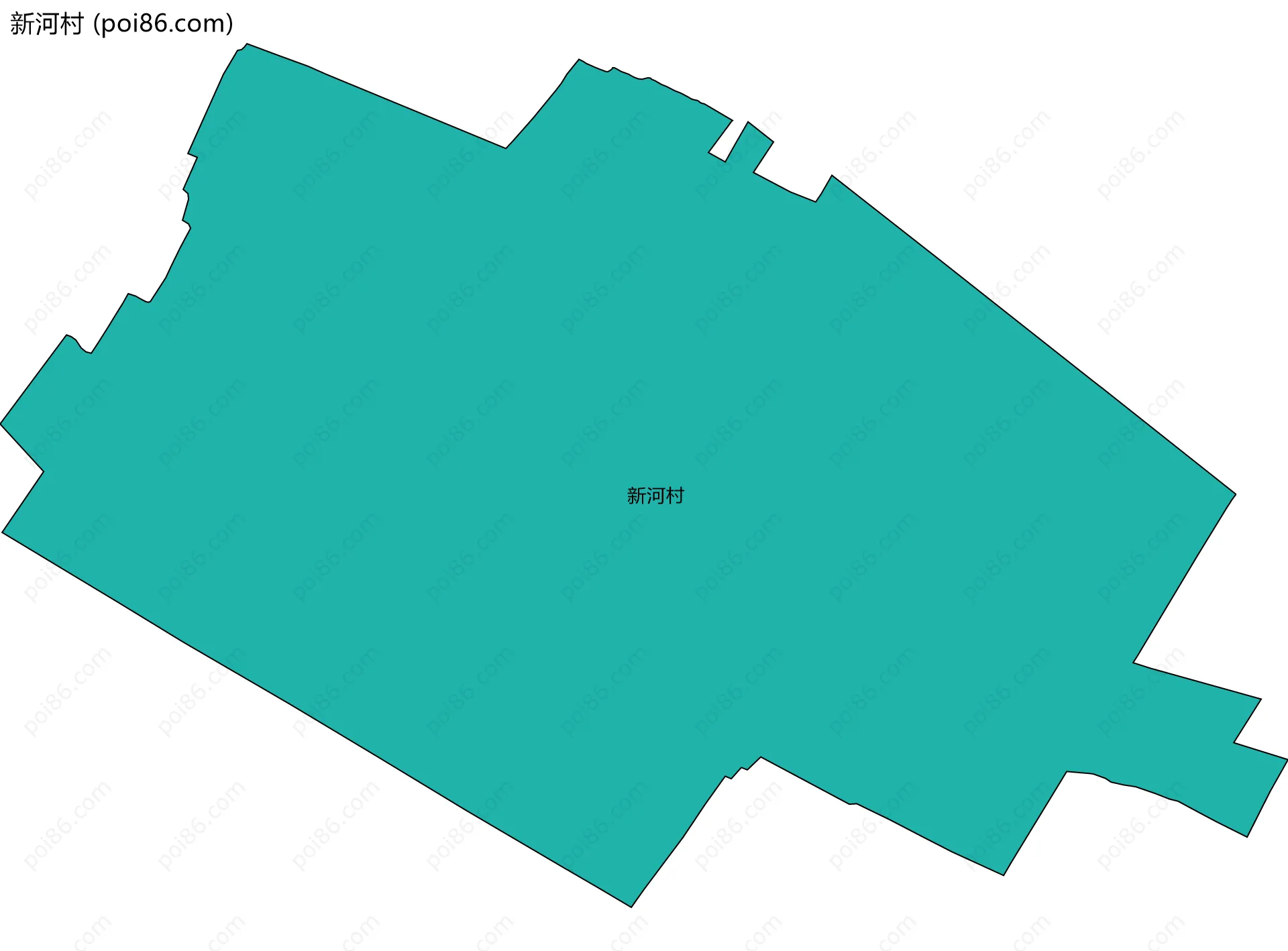 新河村边界地图