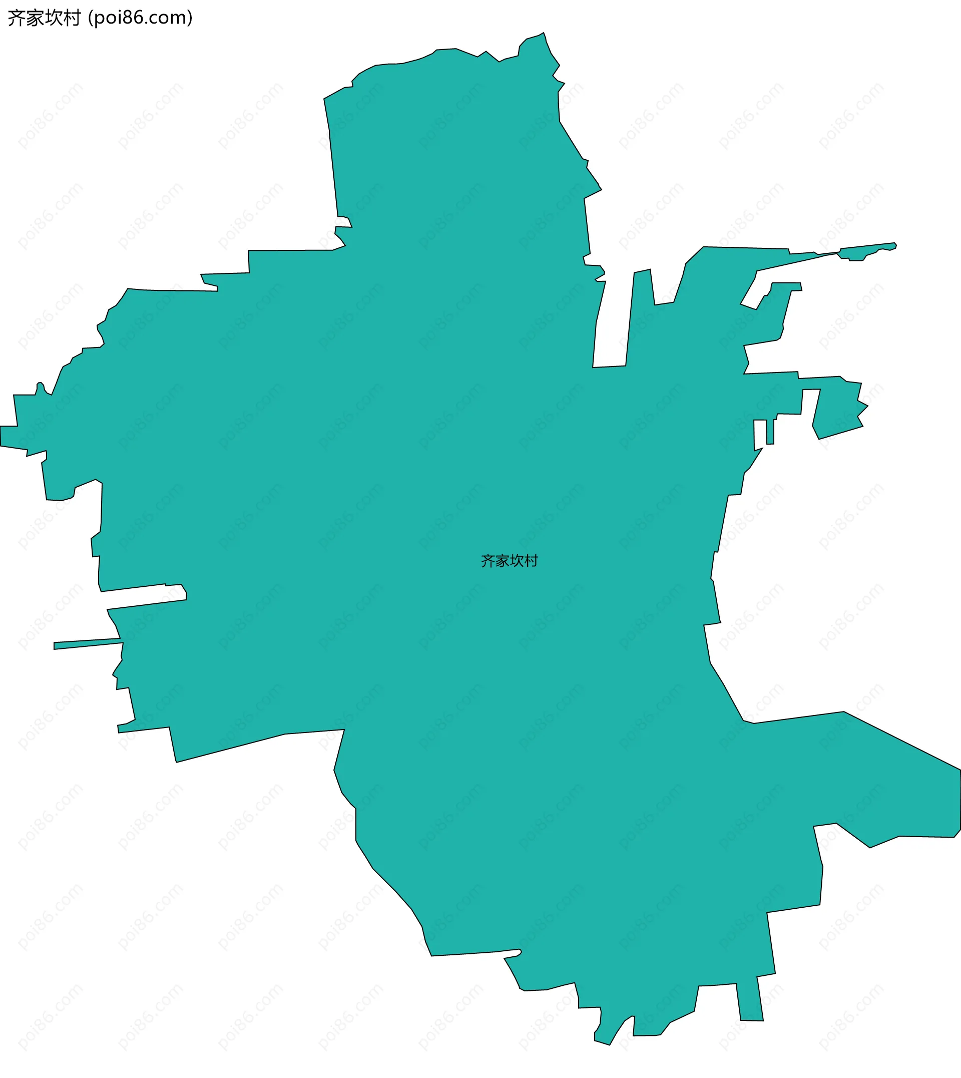齐家坎村边界地图