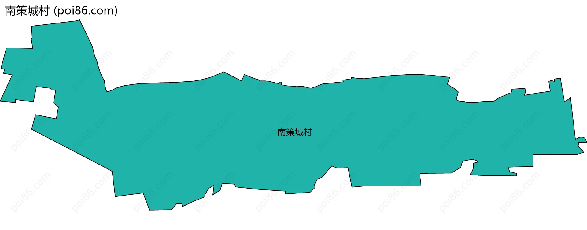 南策城村边界地图